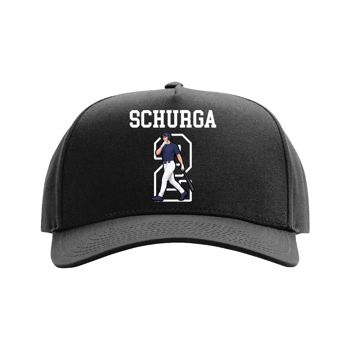 Full Fabric Five-Panel Champ Cap — Shirsey in Black