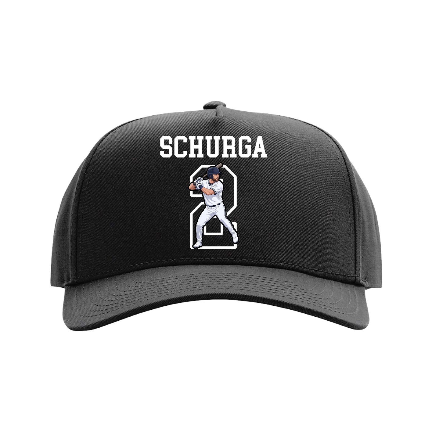 Full Fabric Five-Panel Champ Cap — Shirsey in Black