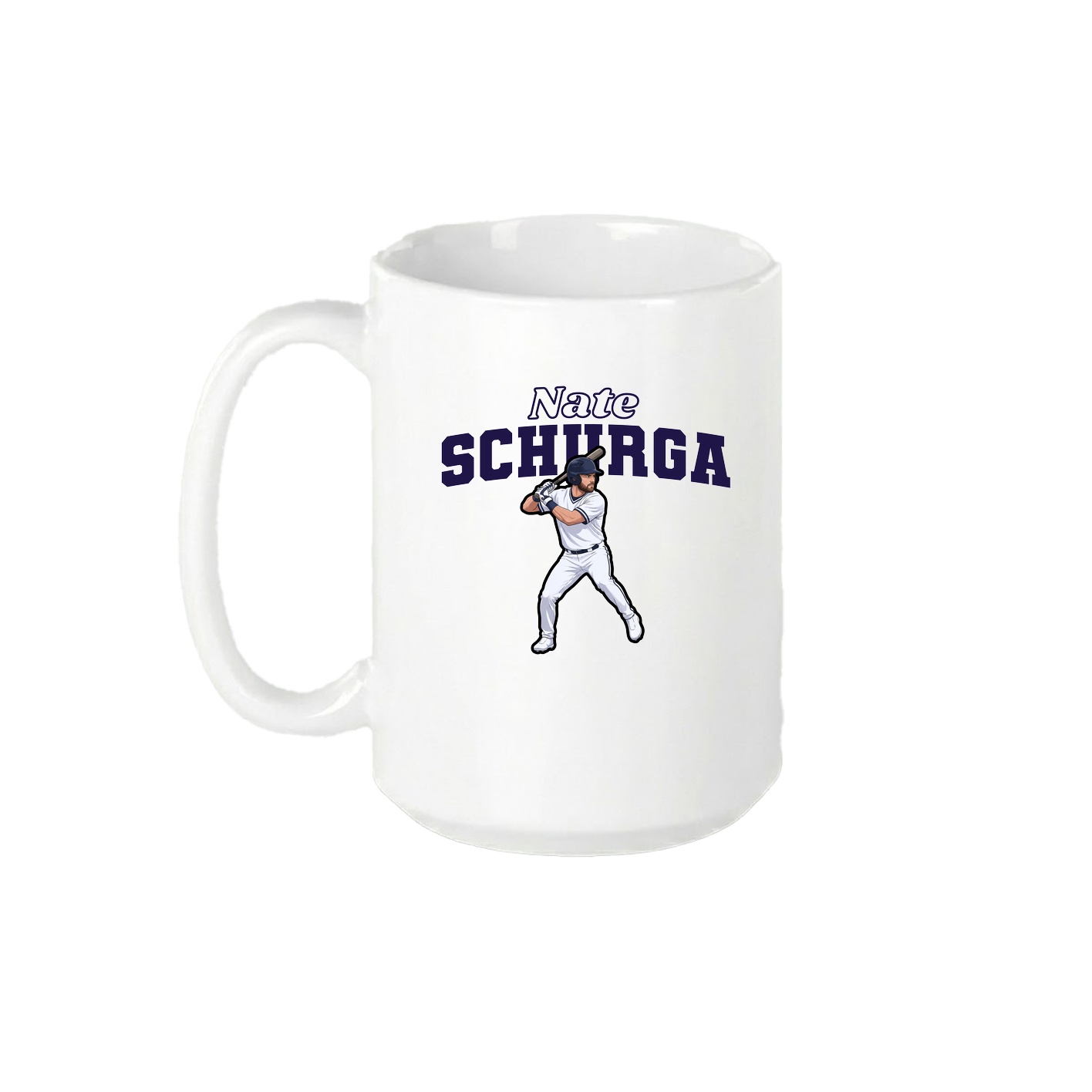 15oz Coffee Mug — Name Arch in White