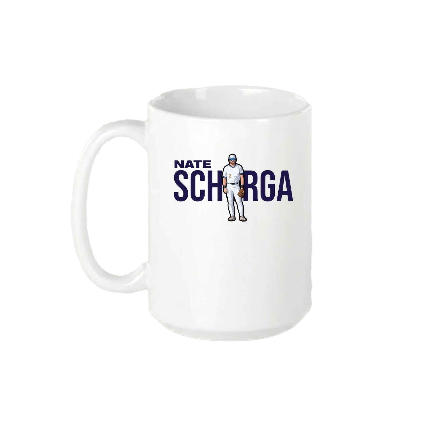15oz Coffee Mug — Player Name in White