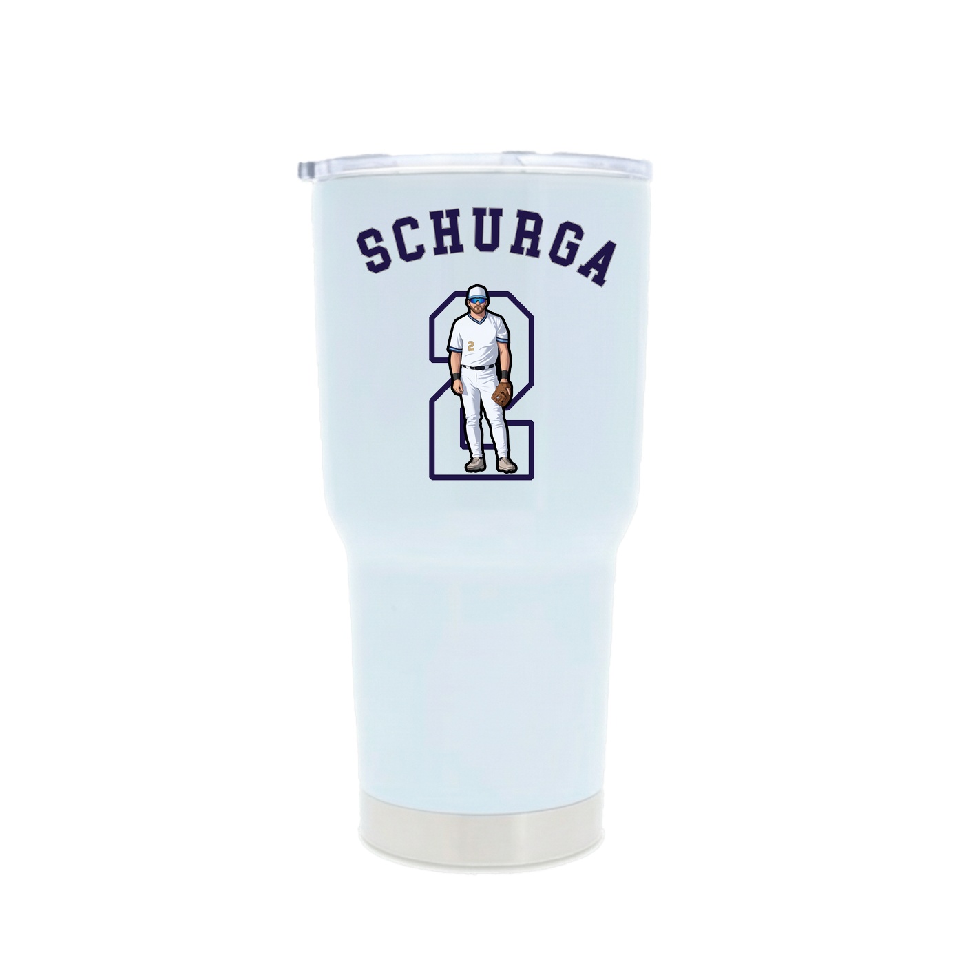 30oz Stainless Steel Tumbler — Shirsey Arch in White