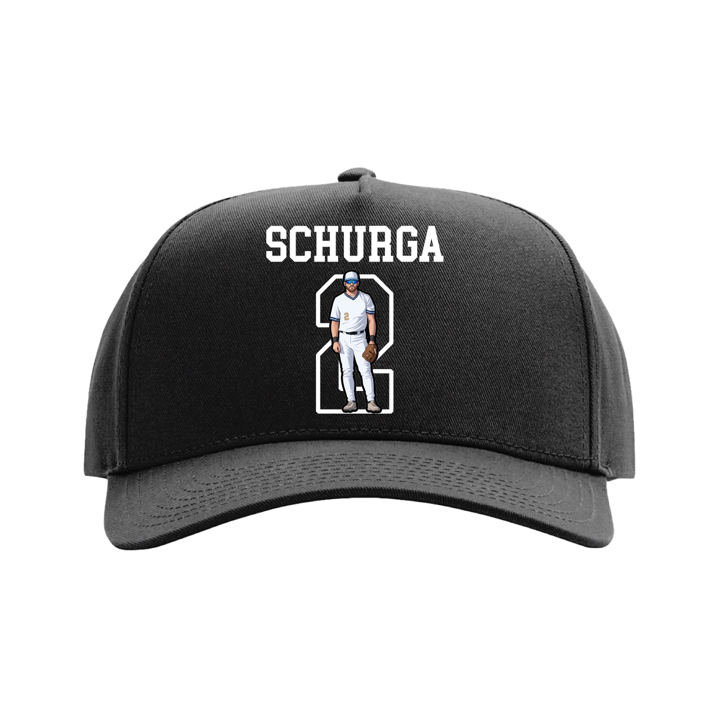 Full Fabric Five-Panel Champ Cap — Shirsey in Black