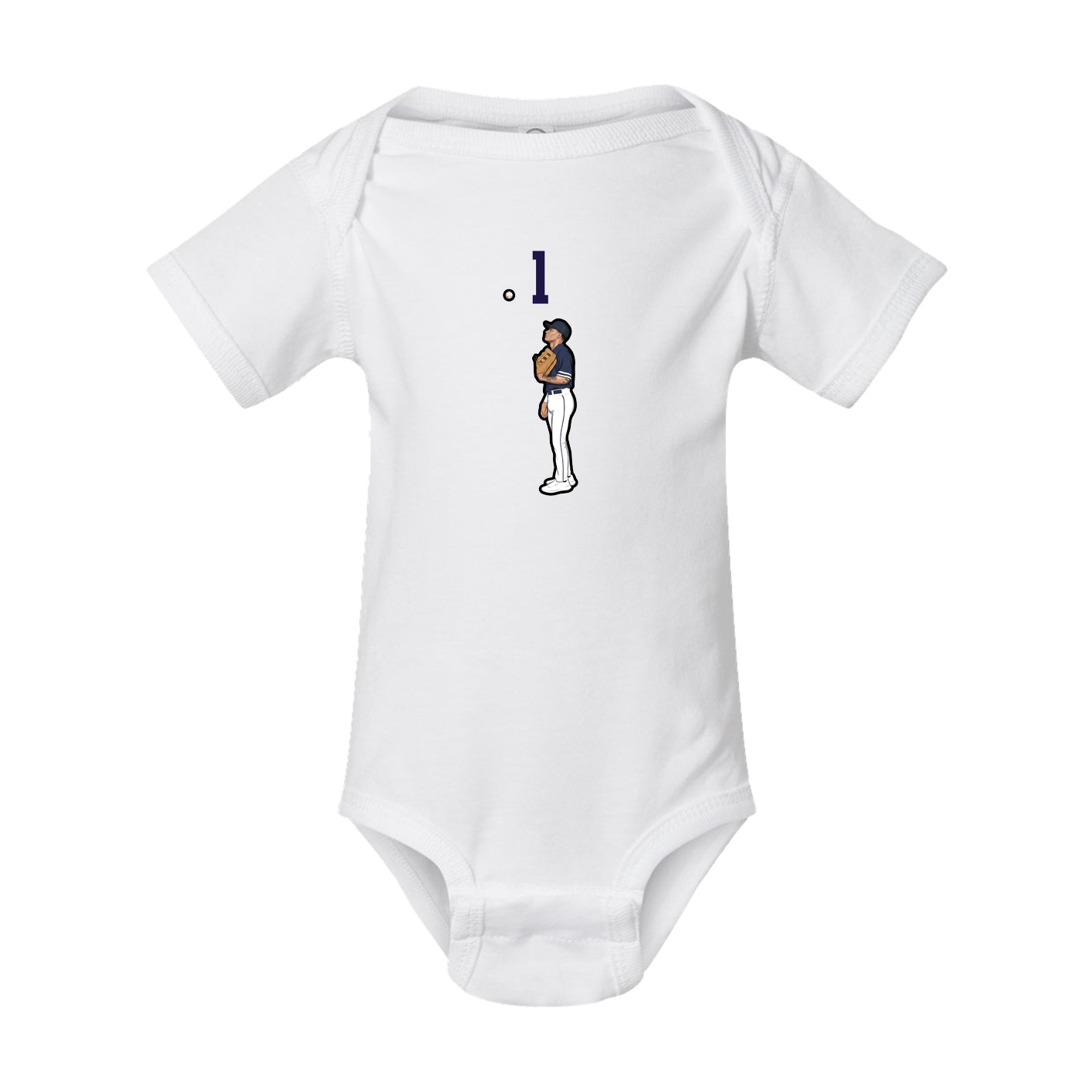 Baby Onesie — Number Top in White
