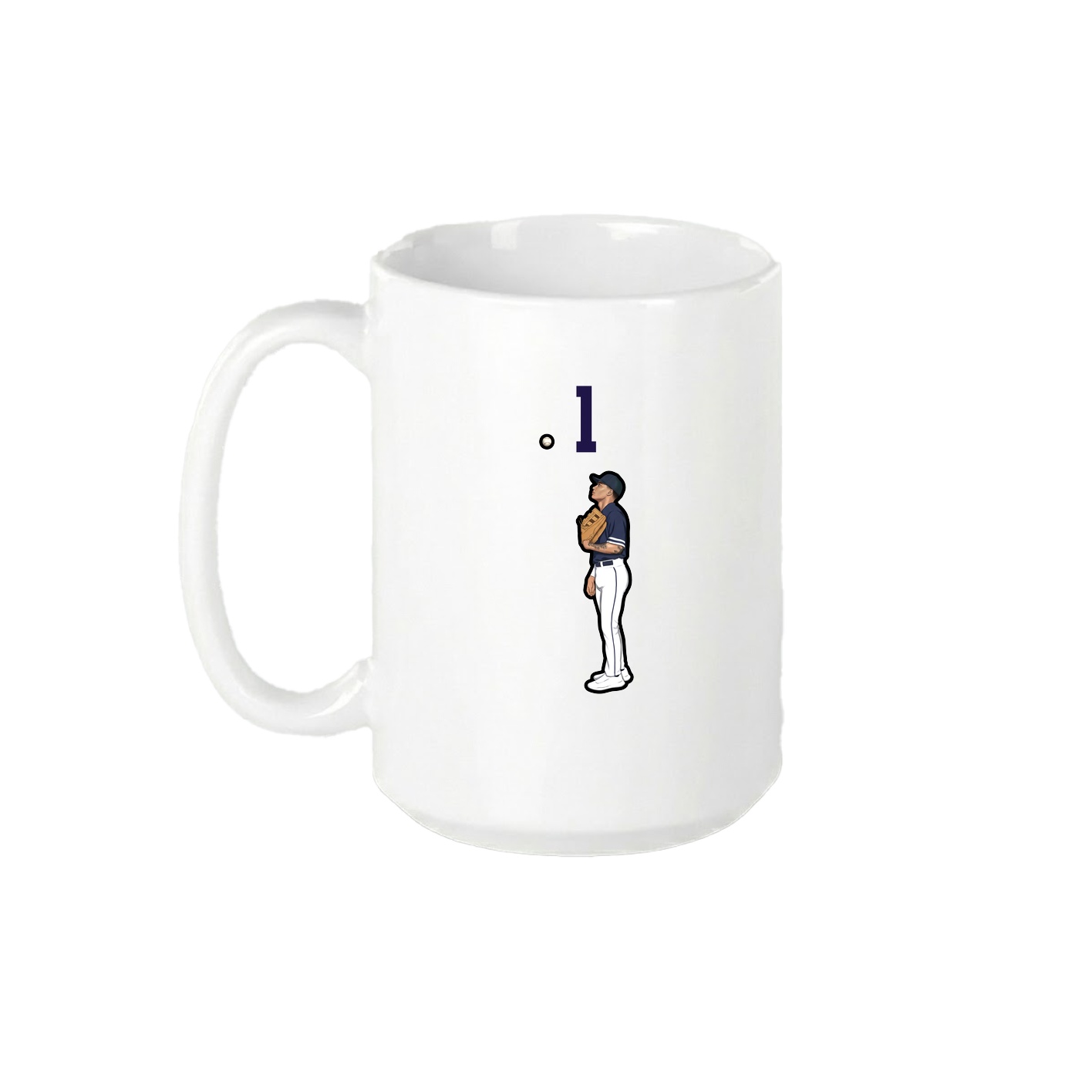 15oz Coffee Mug — Number Top in White