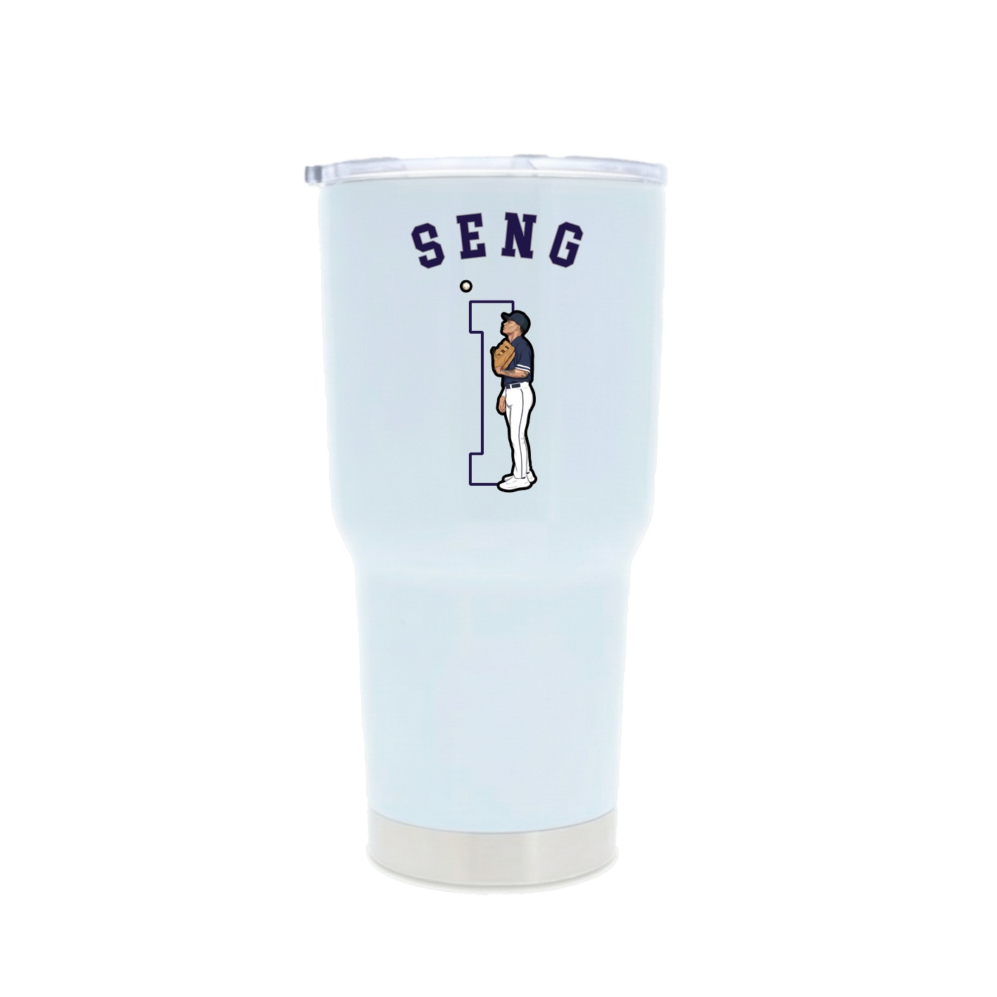 30oz Stainless Steel Tumbler — Shirsey Arch in White
