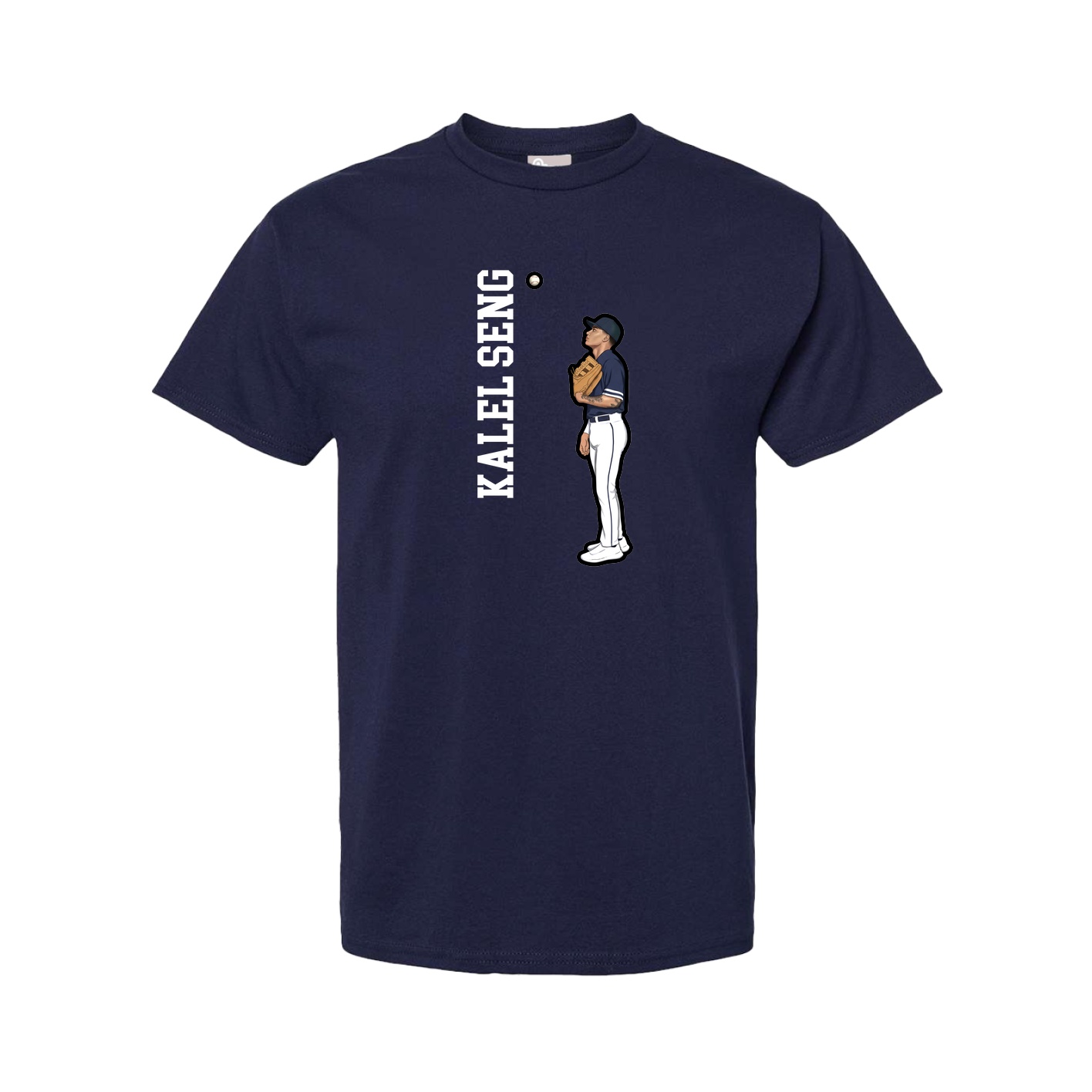 Youth Tee — Name Vertical in Navy
