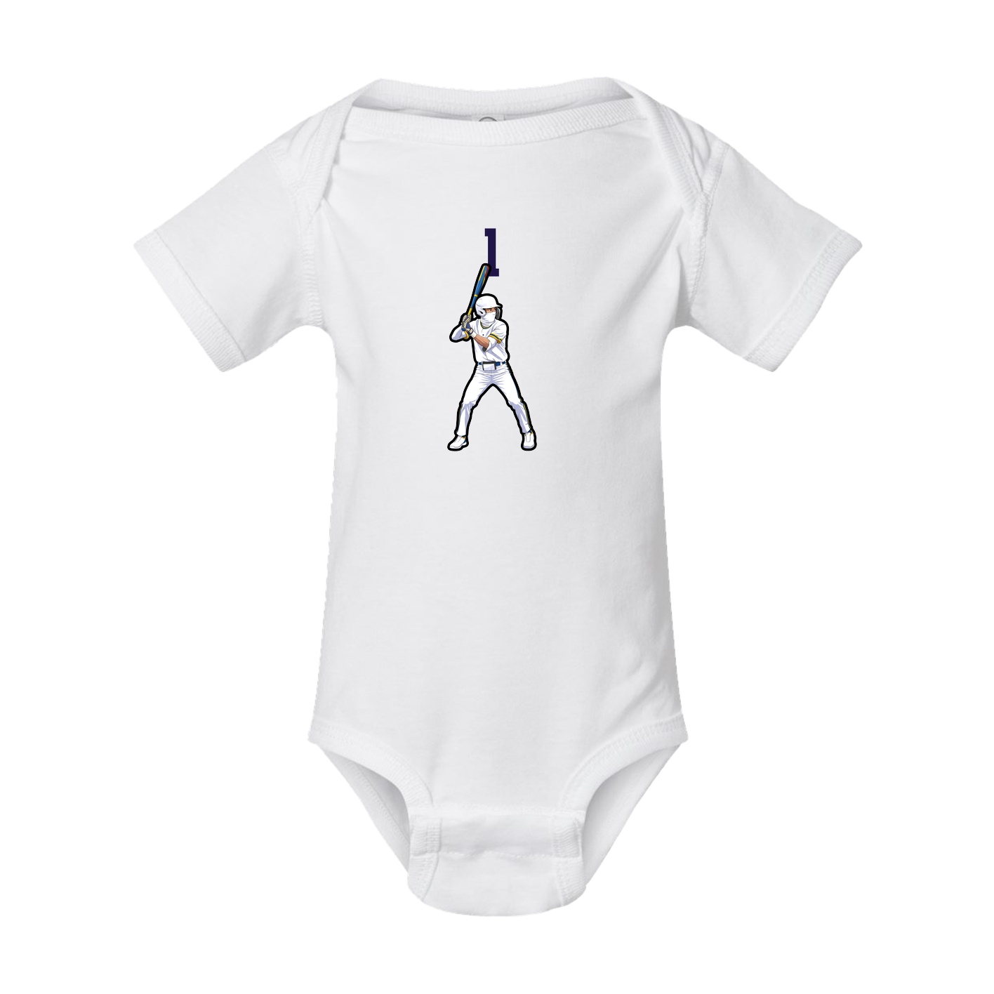 Baby Onesie — Number Top in White