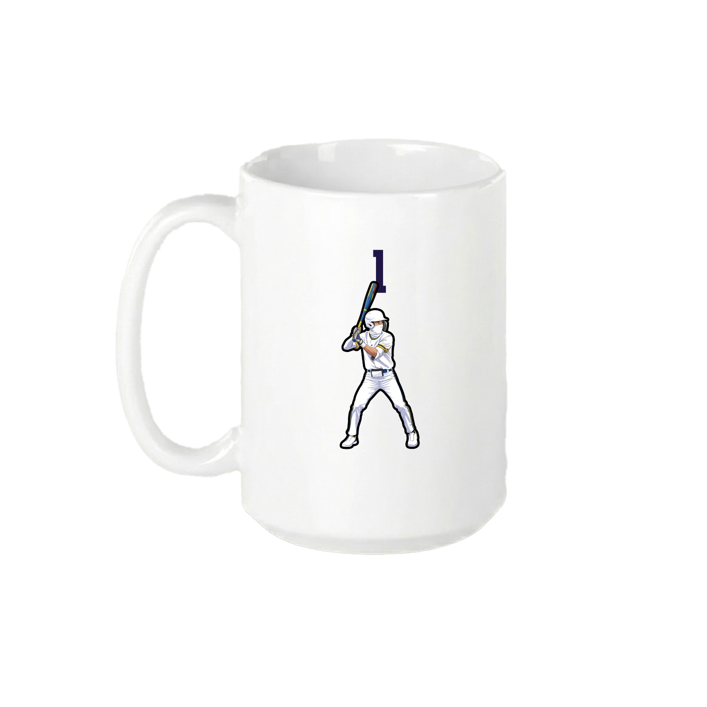 15oz Coffee Mug — Number Top in White