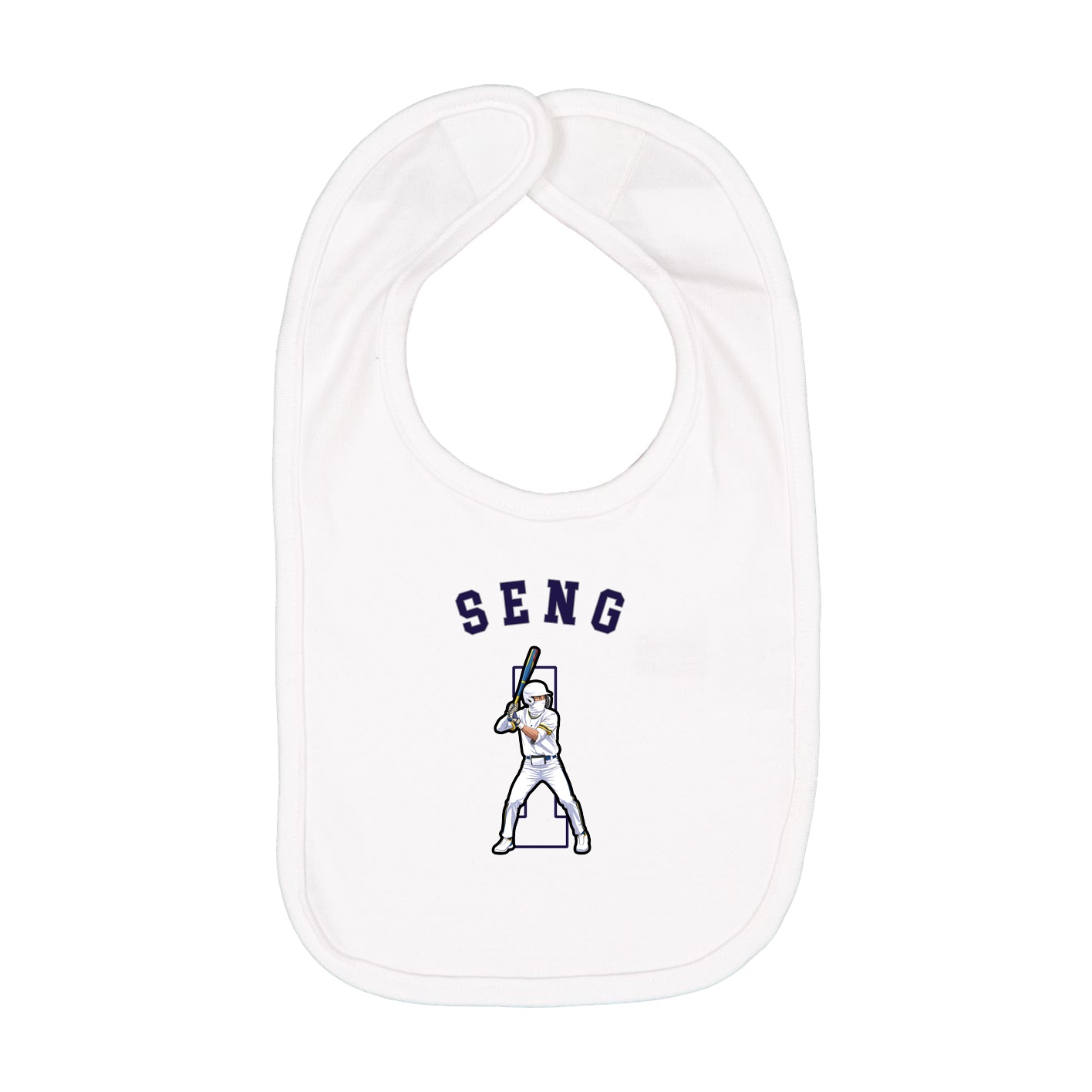 Infant Bib — Shirsey Arch in White