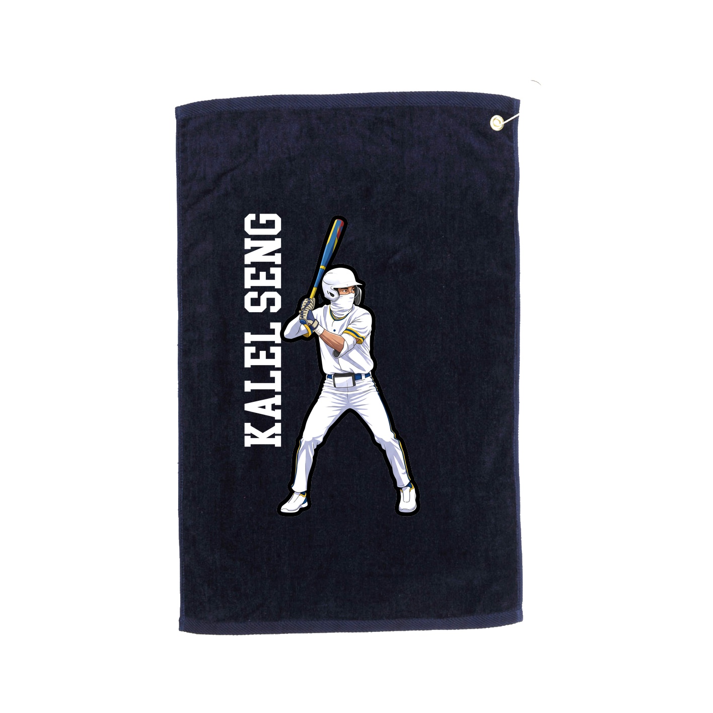 Golf Towel — Name Vertical in Navy