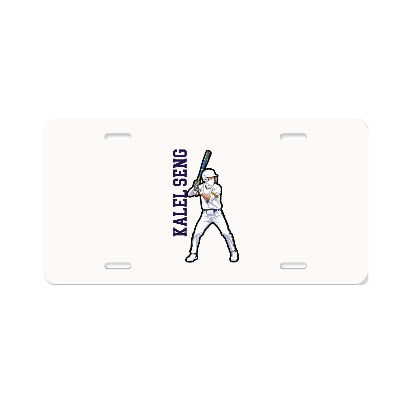 License Plate — Name Vertical in Classic