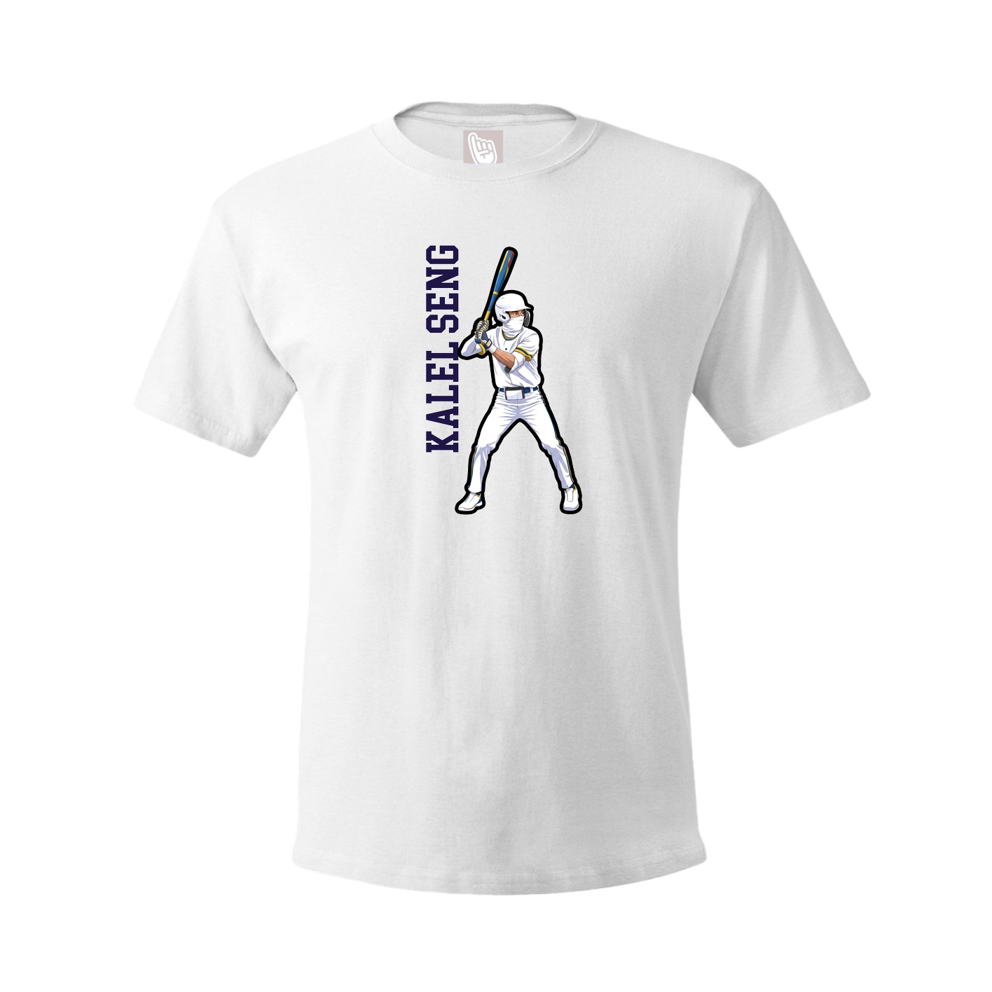 Tee — Name Vertical in White