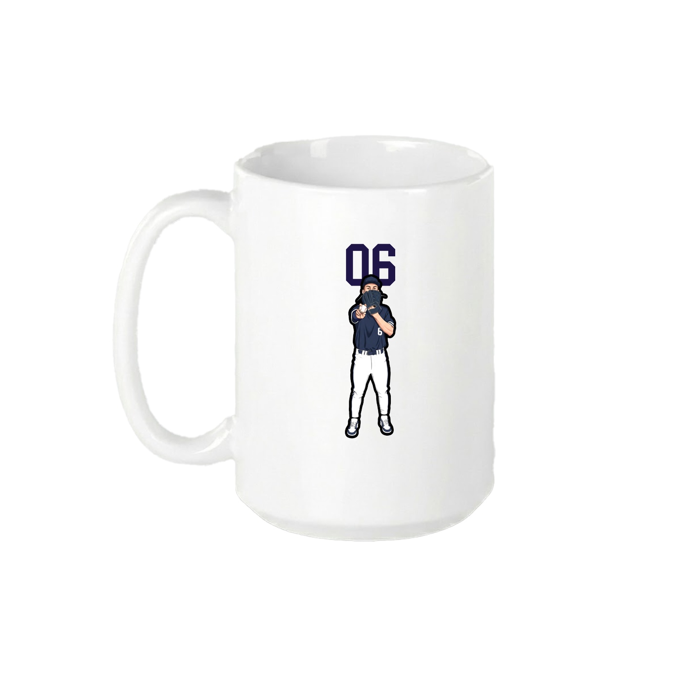 15oz Coffee Mug — Number Top in White