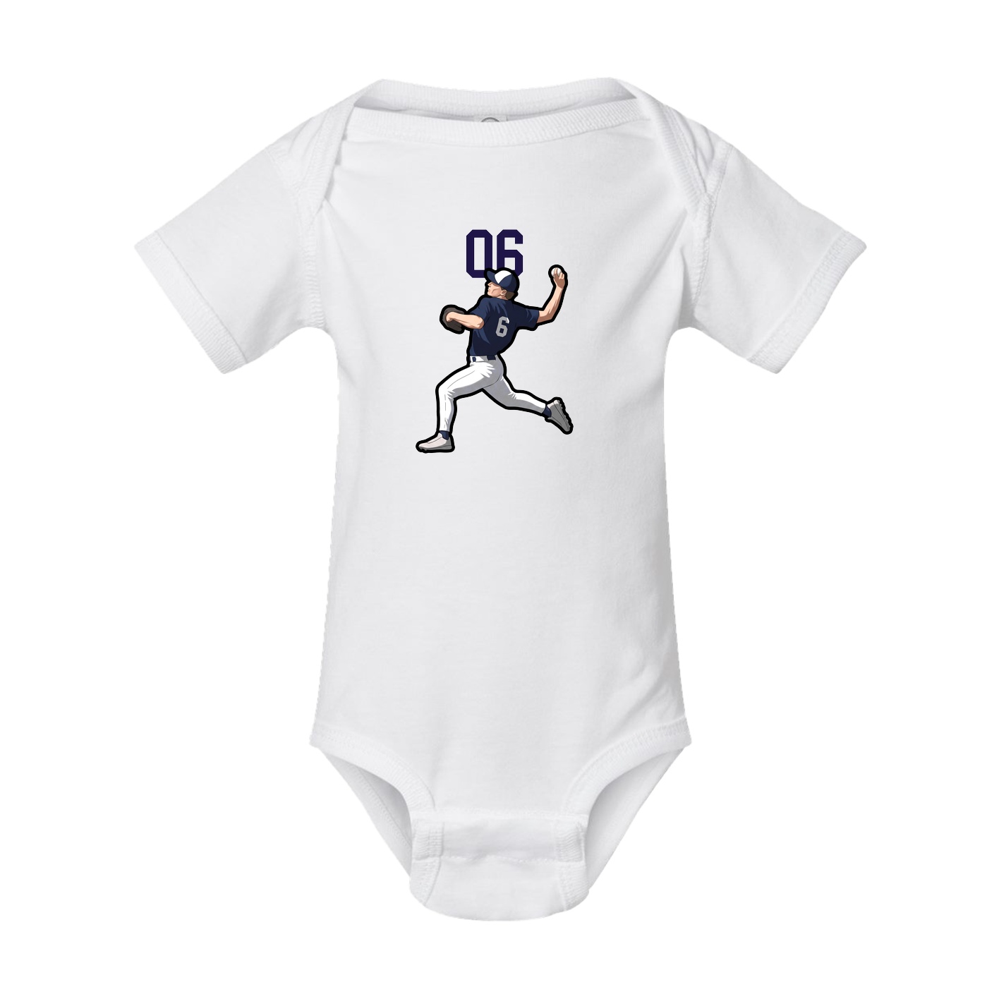 Baby Onesie — Number Top in White