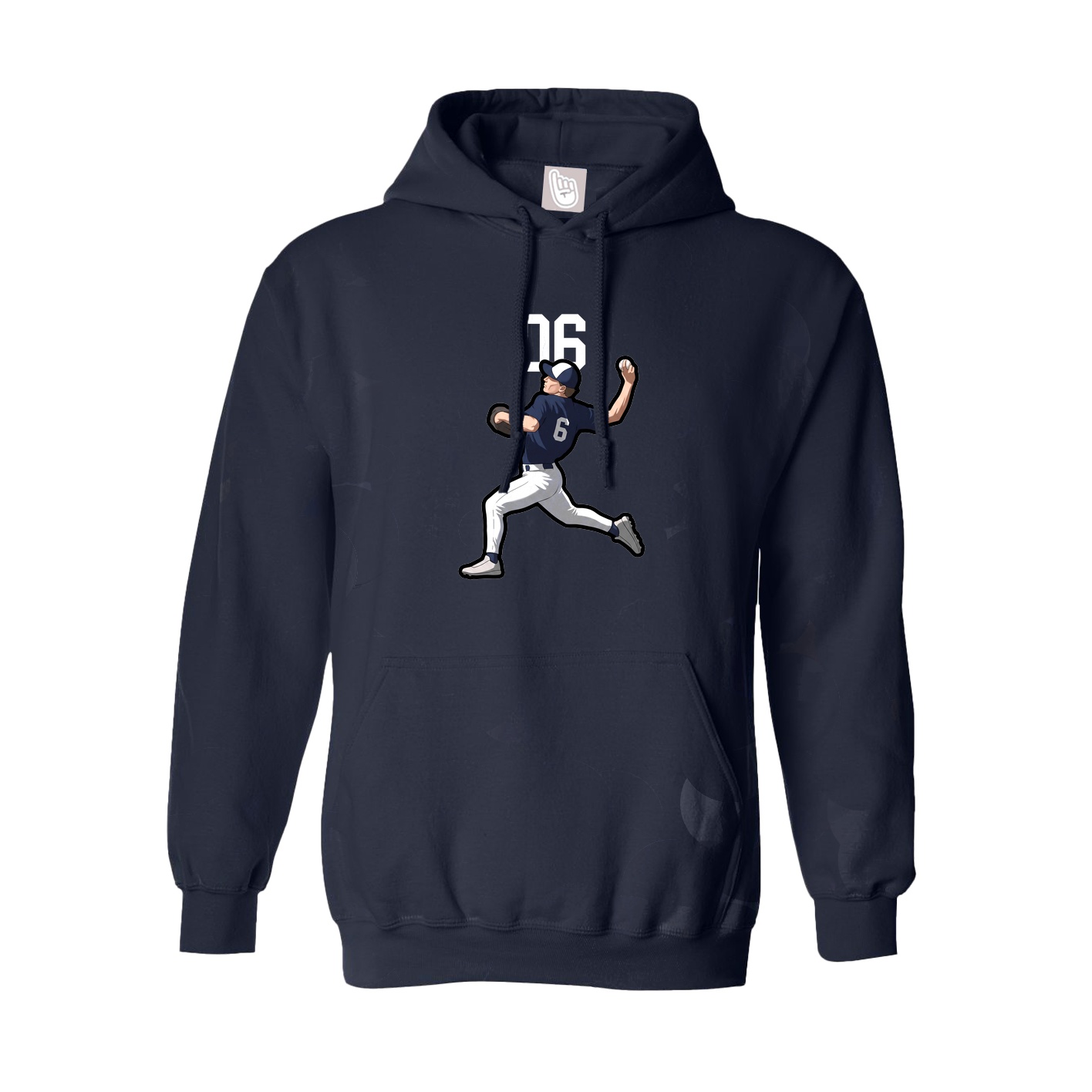 Hoodie — Number Top in Navy