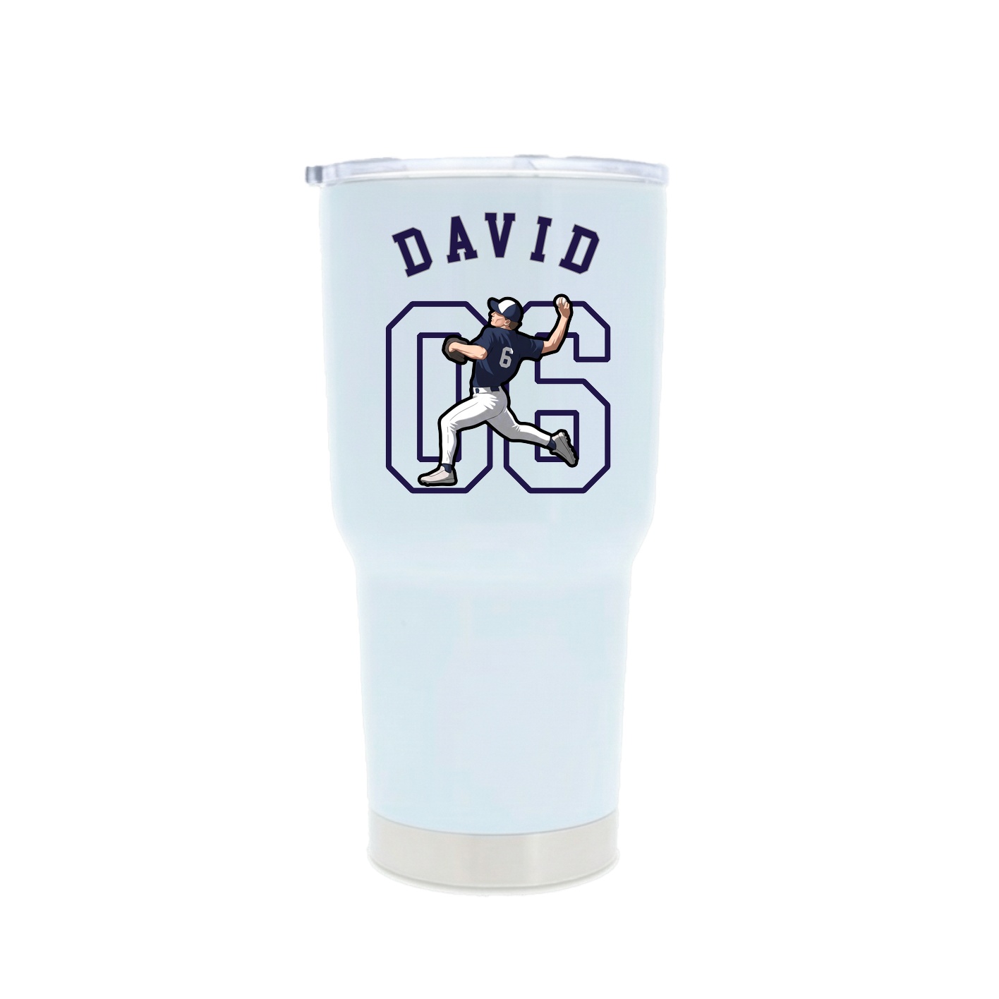 30oz Stainless Steel Tumbler — Shirsey Arch in White
