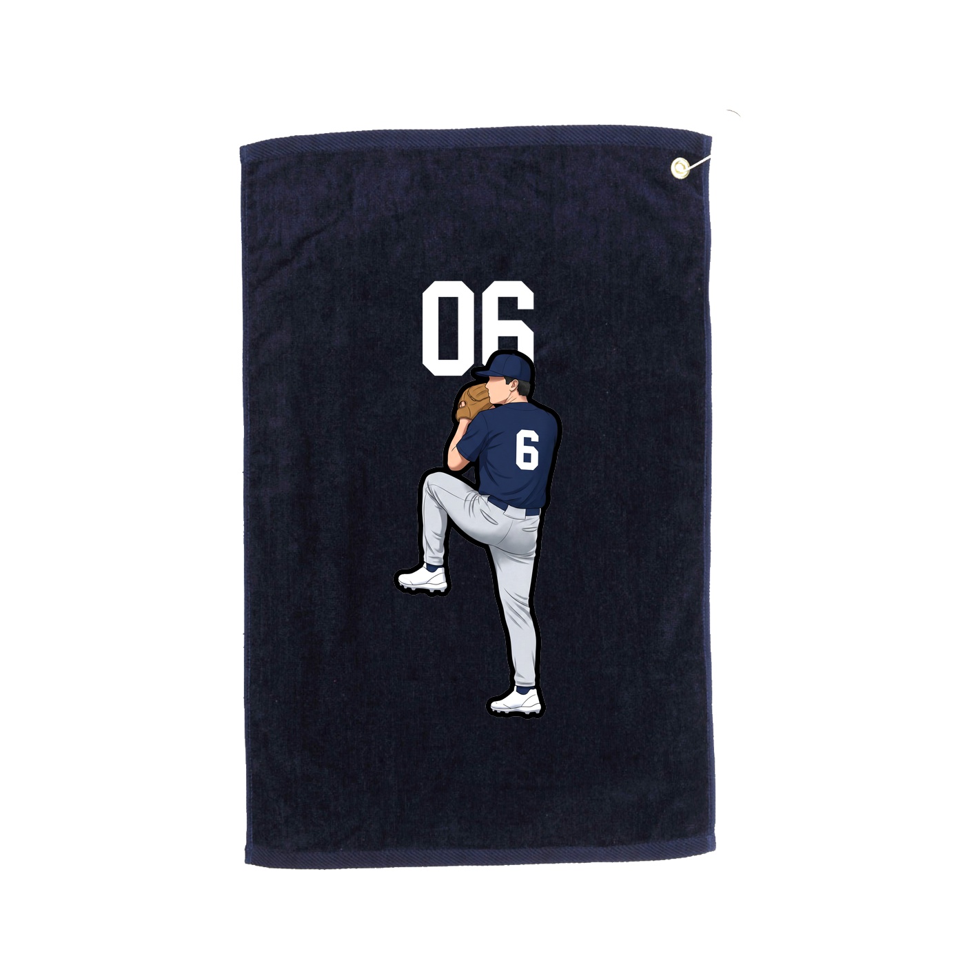 Golf Towel — Number Top in Navy