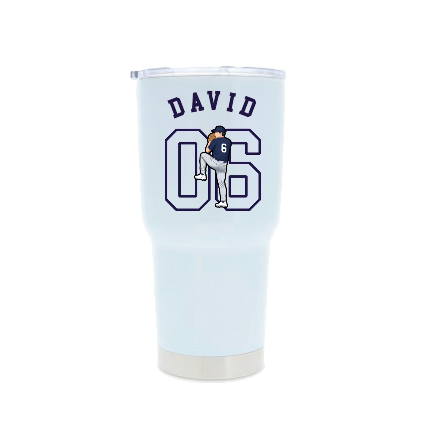 30oz Stainless Steel Tumbler — Shirsey Arch in White