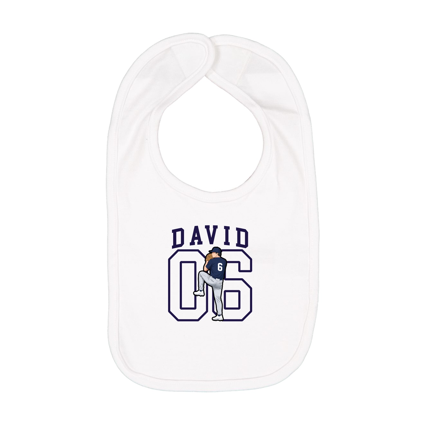 Infant Bib — Shirsey in White
