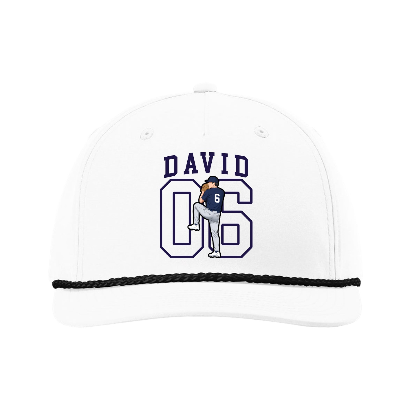 Five-Panel Classic Rope Cap — Shirsey in White