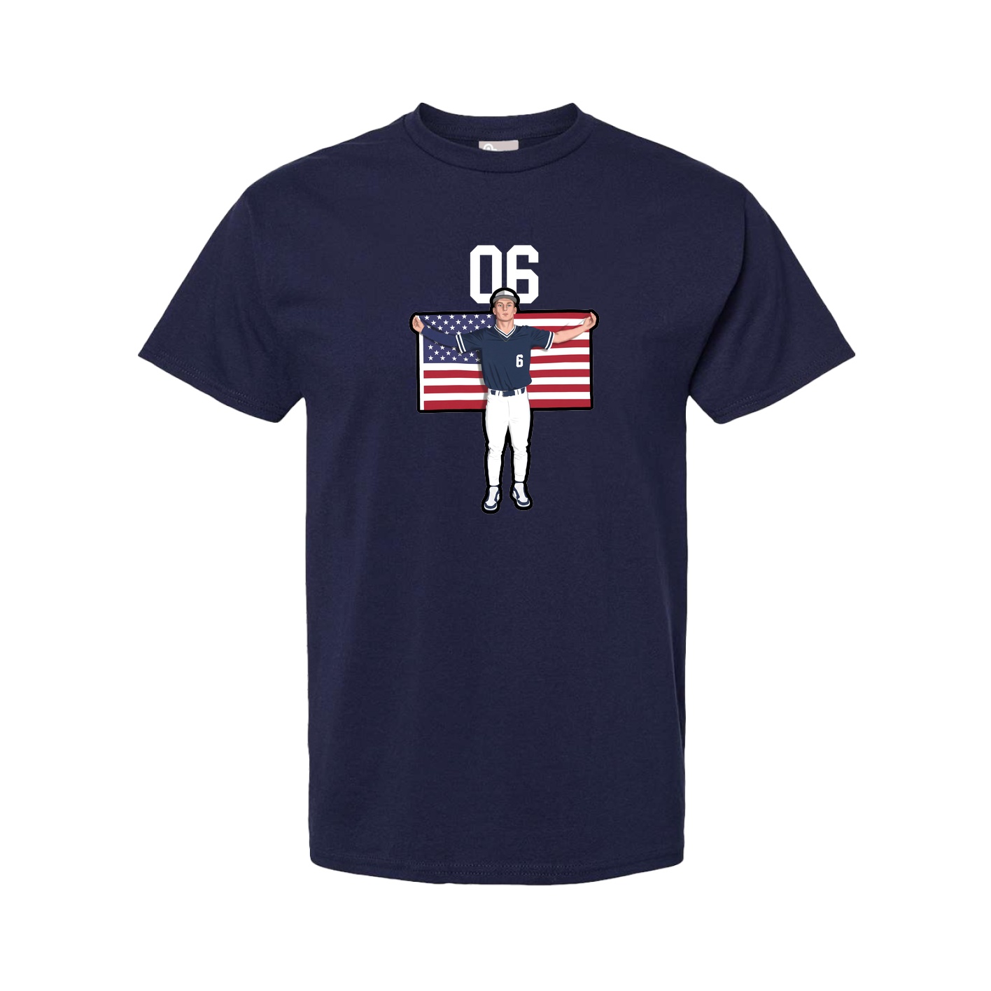Youth Tee — Number Top in Navy