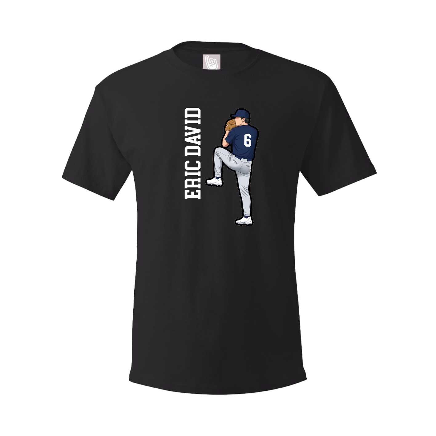 Tee — Name Vertical in Black
