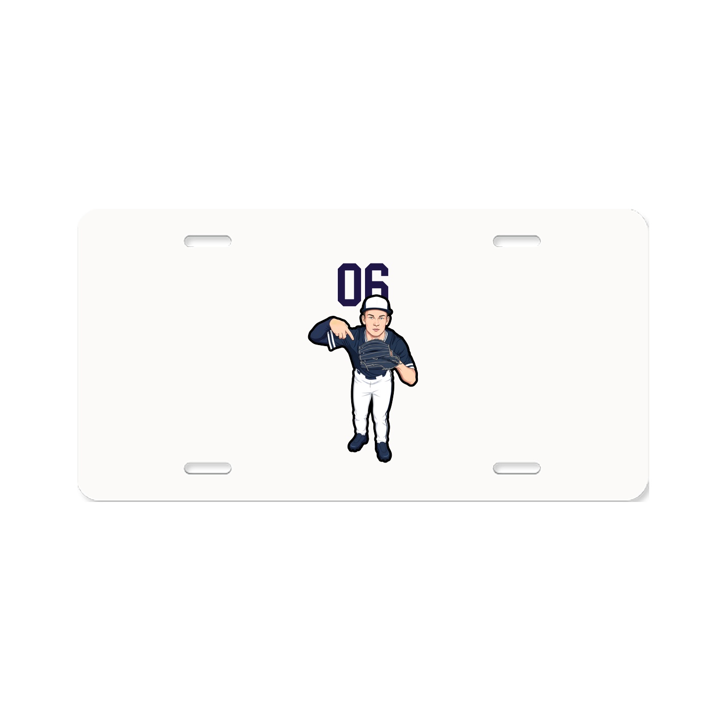 License Plate — Number Top in Classic