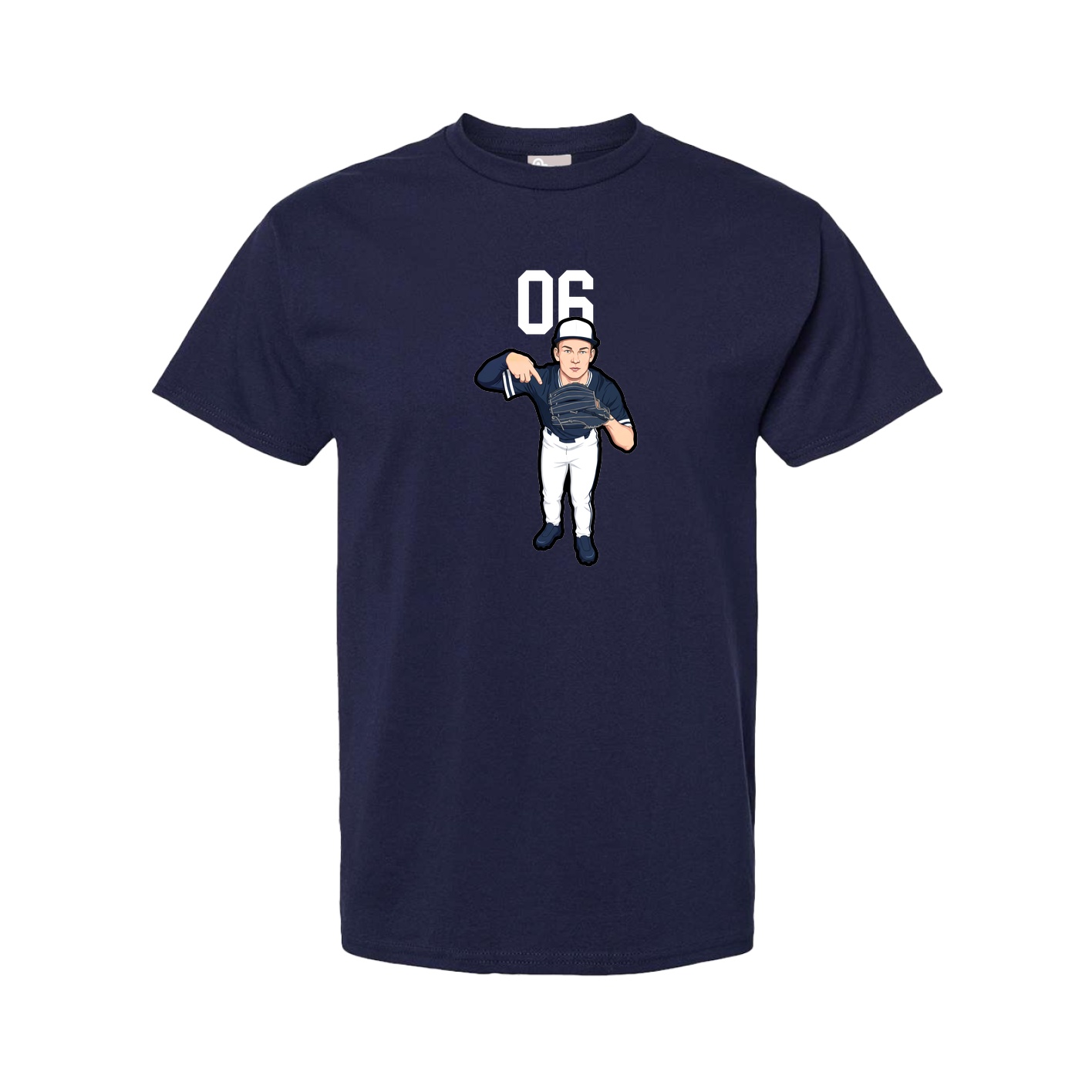 Youth Tee — Number Top in Navy