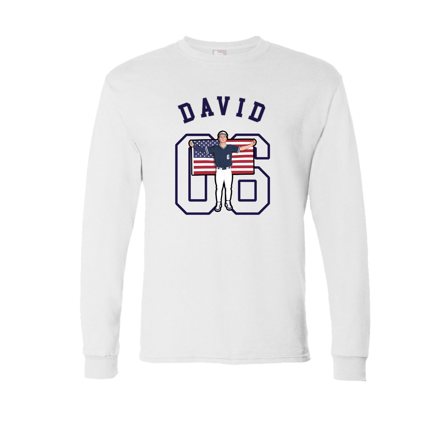 Long Sleeve Tee — Shirsey Arch in White