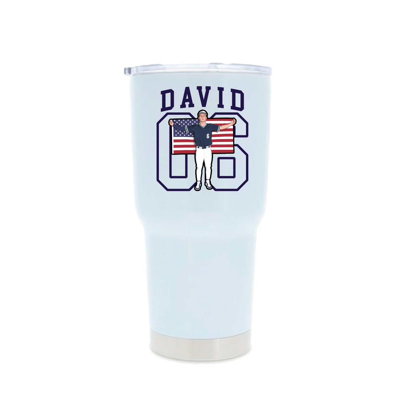 30oz Stainless Steel Tumbler — Shirsey in White
