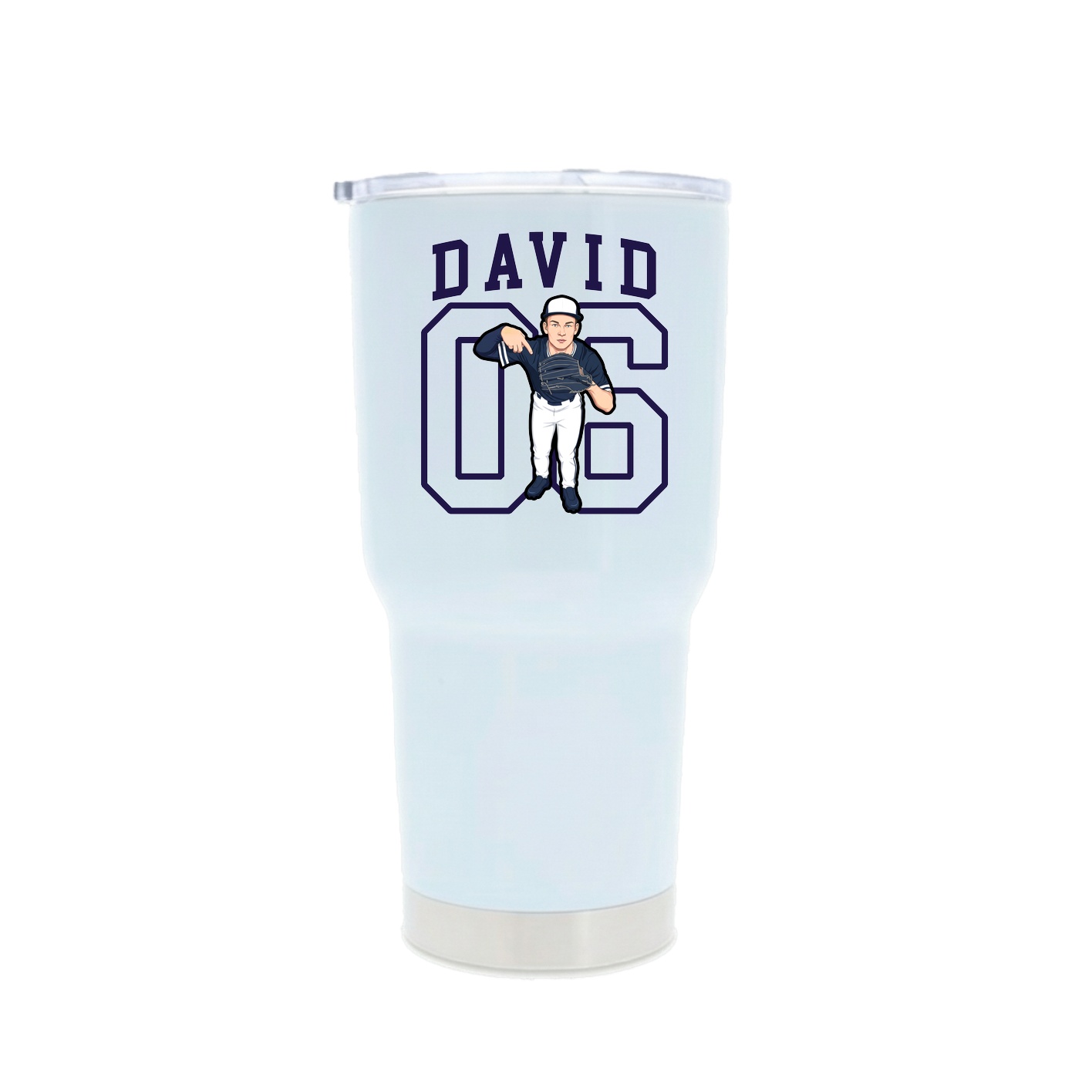 30oz Stainless Steel Tumbler — Shirsey in White