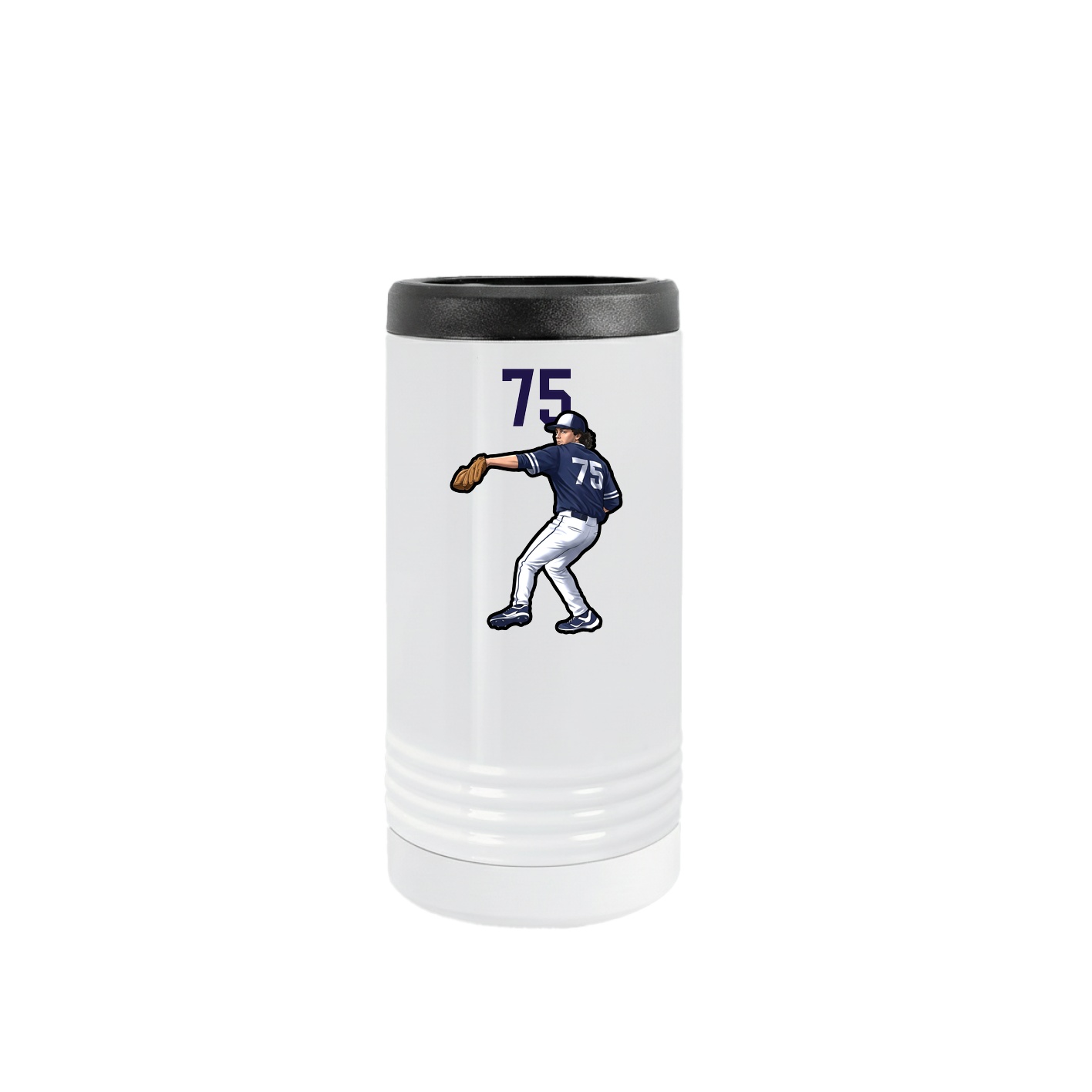 Slim Beverage Holder — Number Top in White