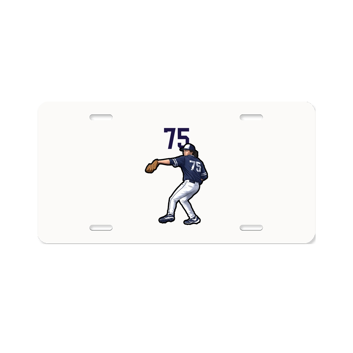 License Plate — Number Top in Classic