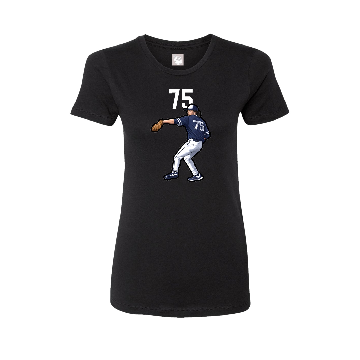 Womens Tee — Number Top in Black