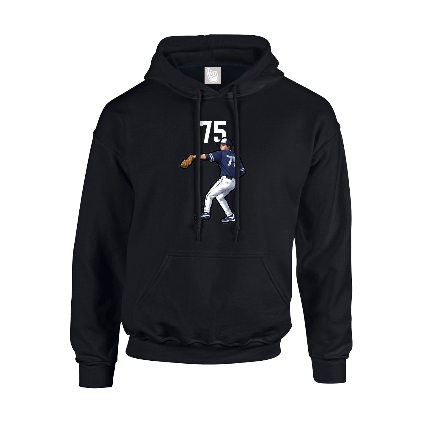 Hoodie — Number Top in Black