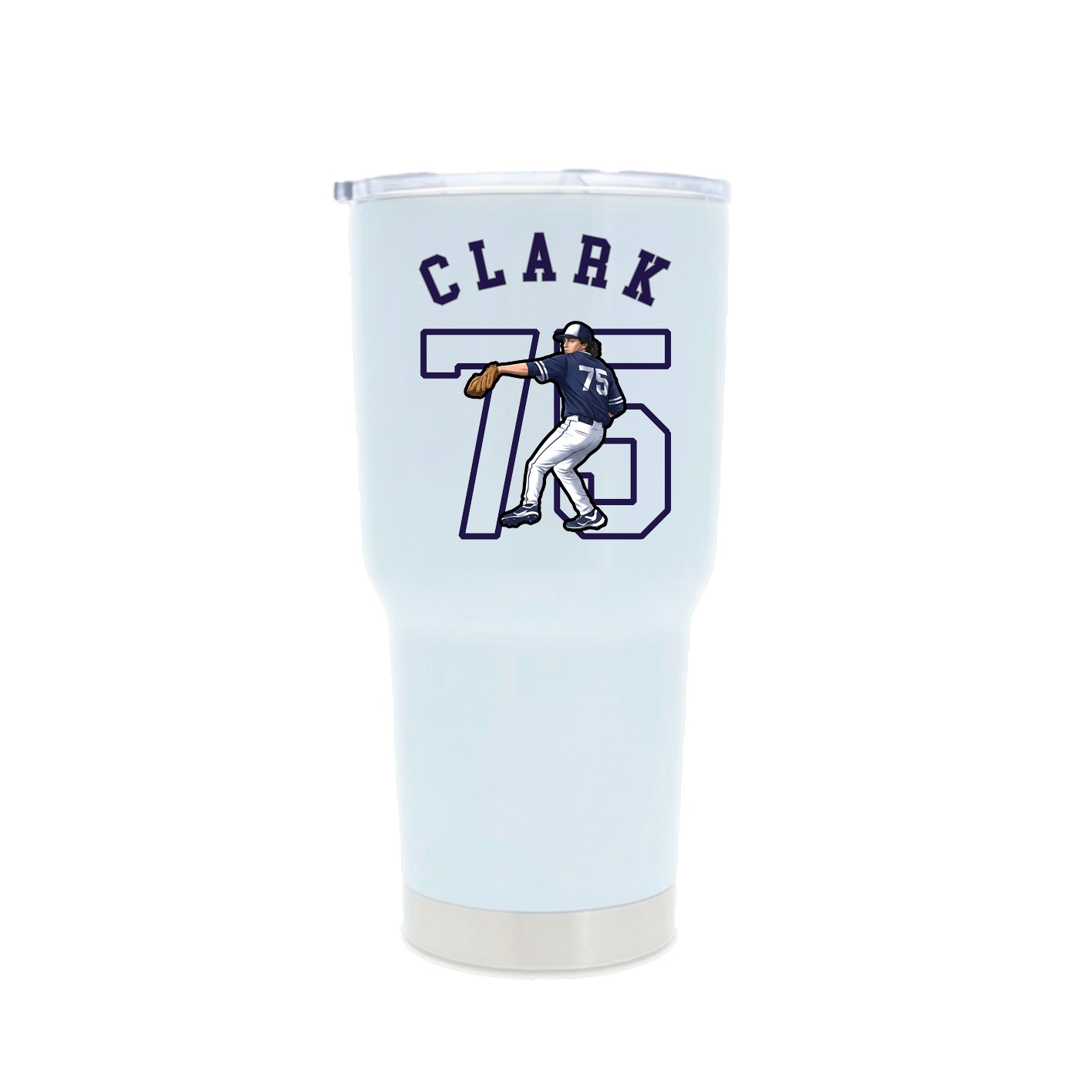 30oz Stainless Steel Tumbler — Shirsey Arch in White