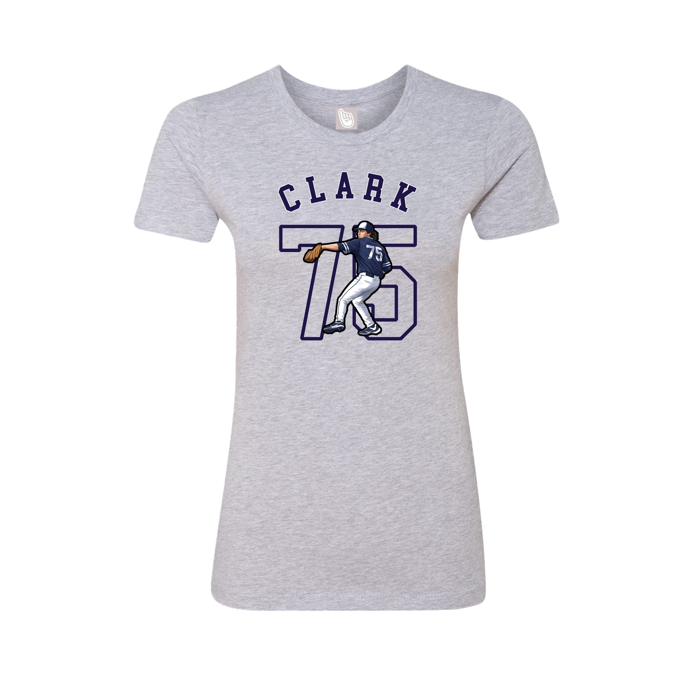 Fitted Women's Tee — Shirsey Arch in Grey