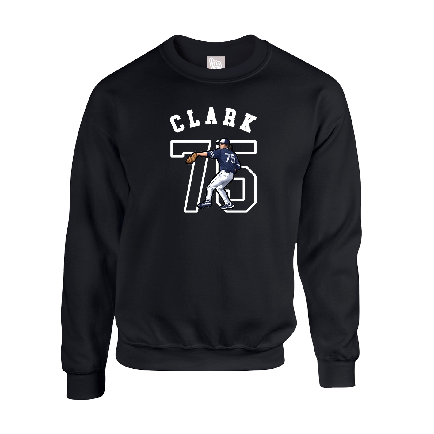 Fleece Crew — Shirsey Arch in Black