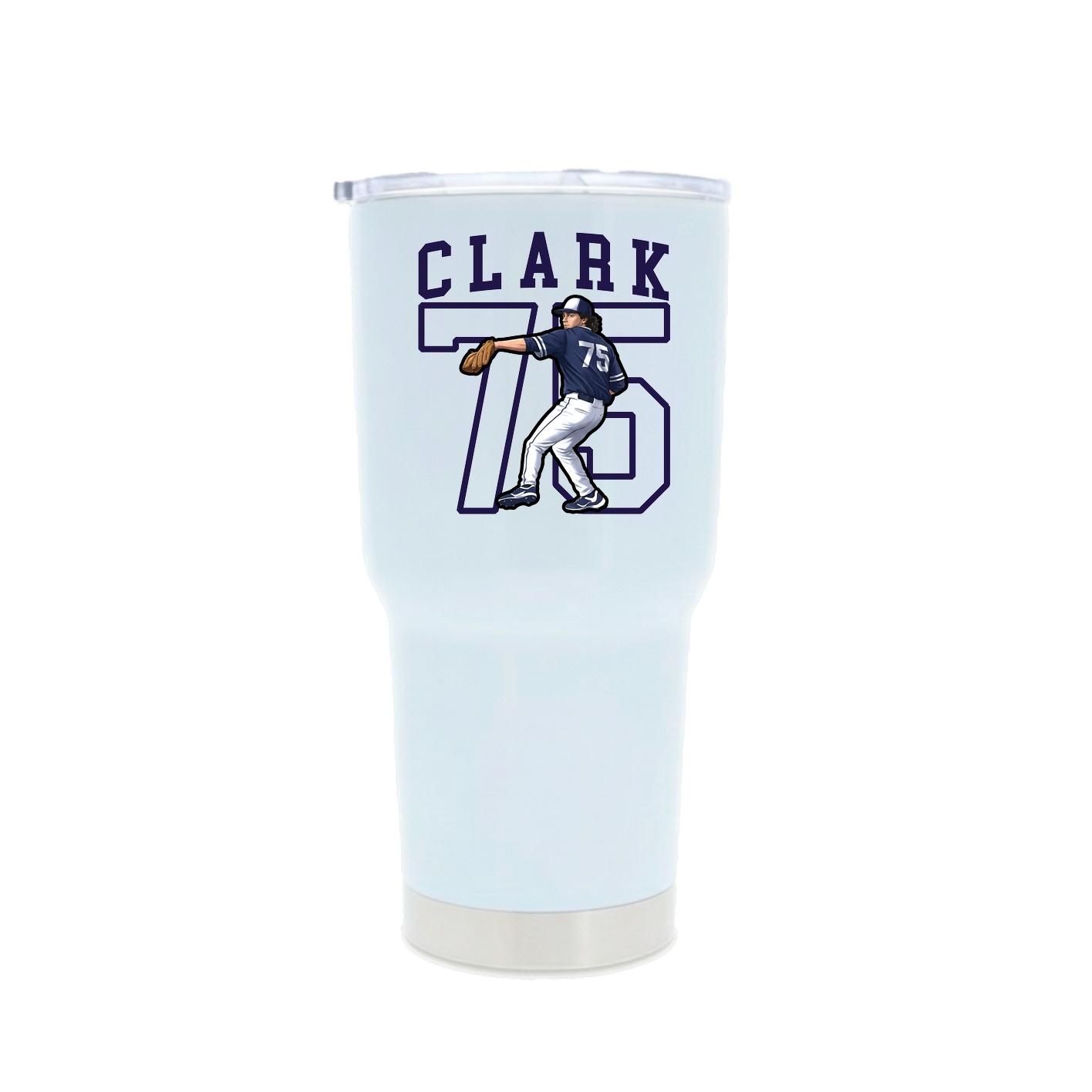 30oz Stainless Steel Tumbler — Shirsey in White