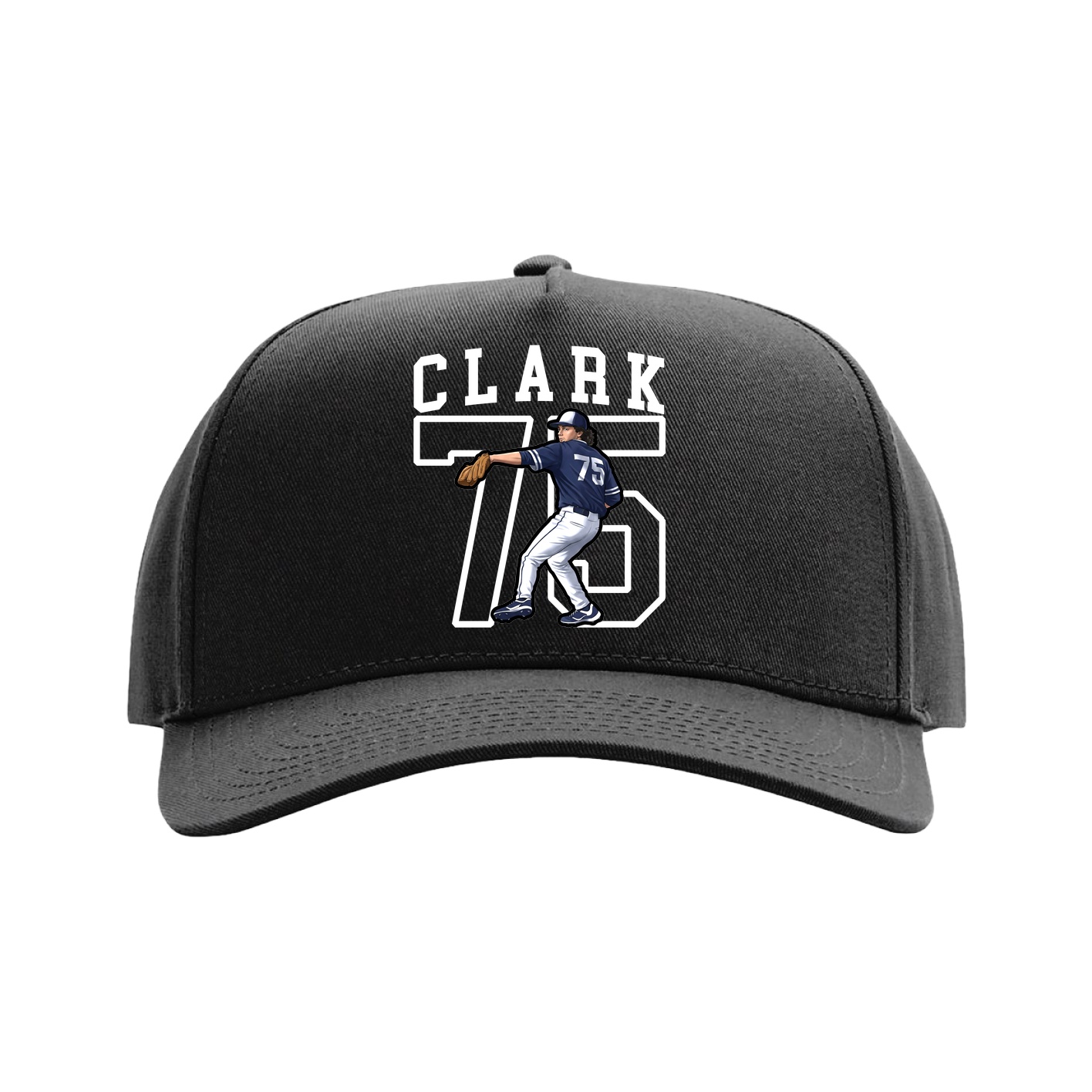 Full Fabric Five-Panel Champ Cap — Shirsey in Black