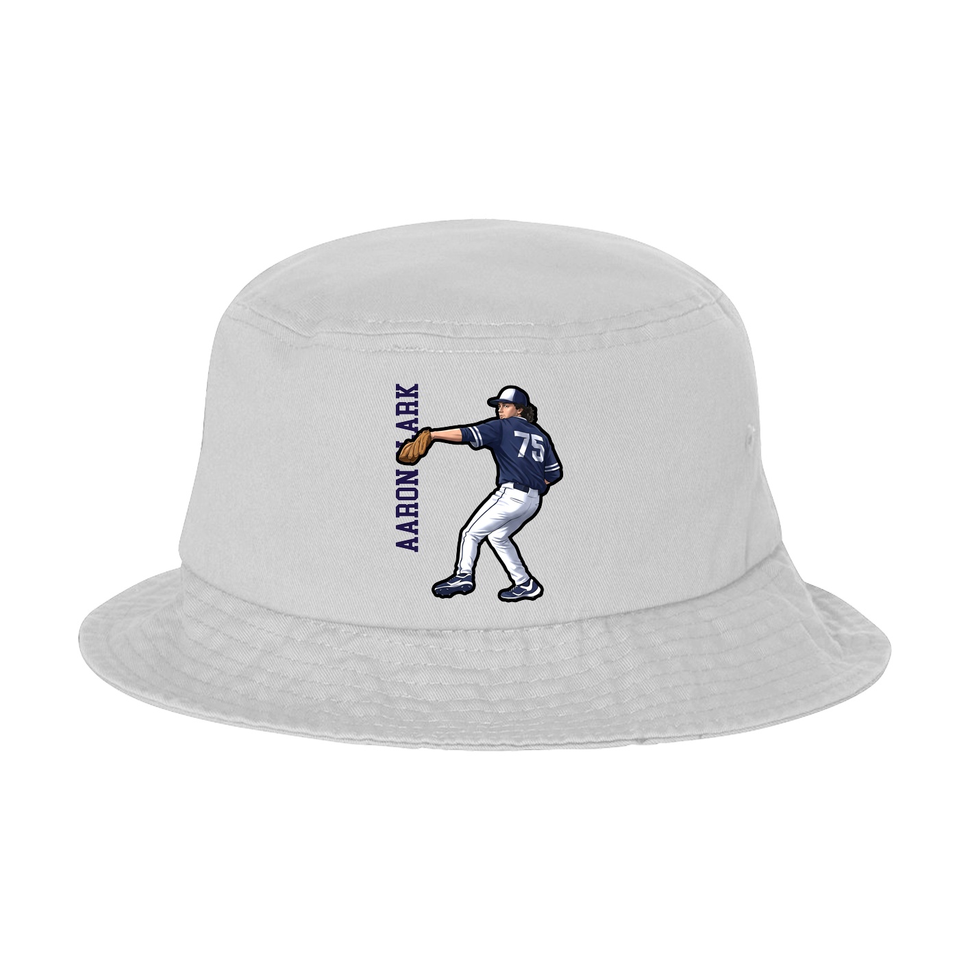 Bucket Cap — Name Vertical in White