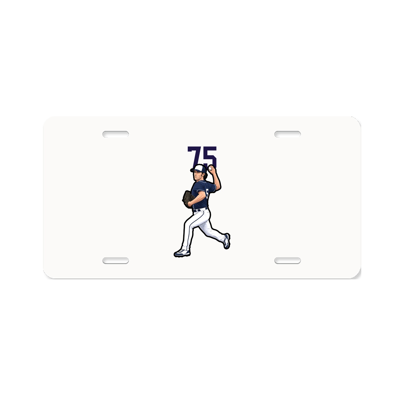 License Plate — Number Top in Classic