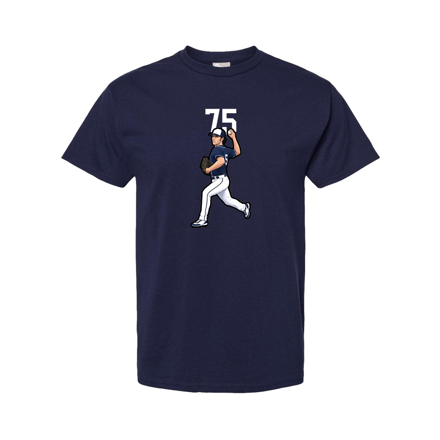 Youth Tee — Number Top in Navy