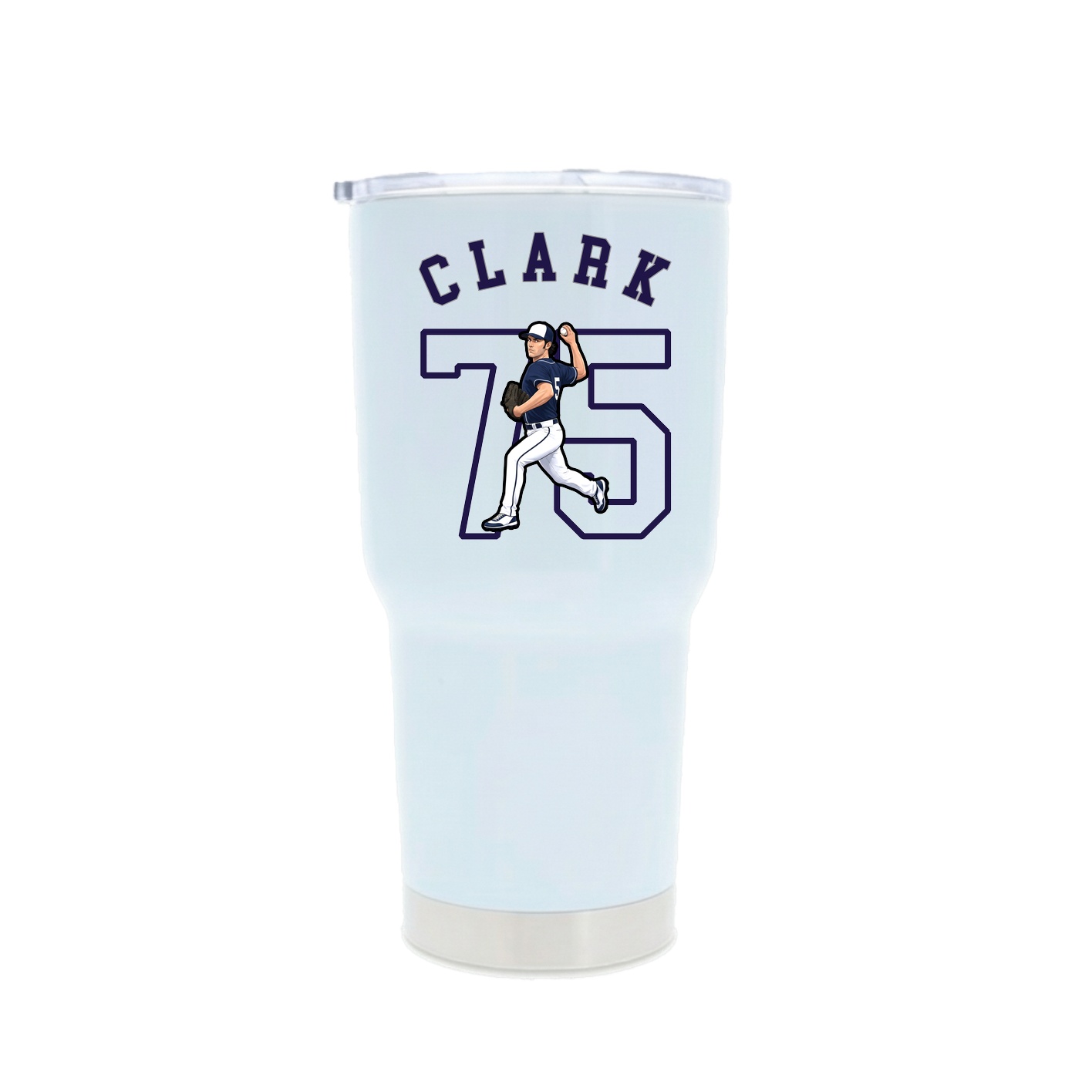 30oz Stainless Steel Tumbler — Shirsey Arch in White