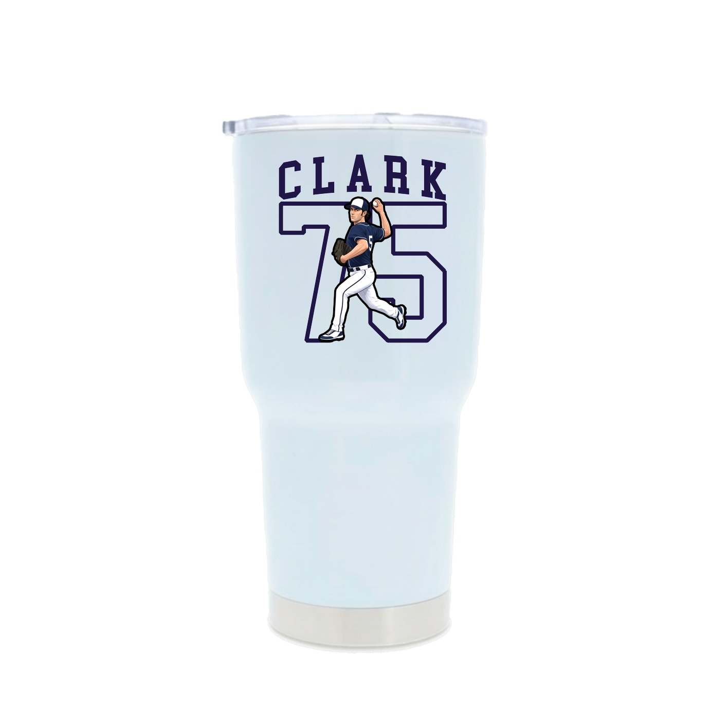 30oz Stainless Steel Tumbler — Shirsey in White