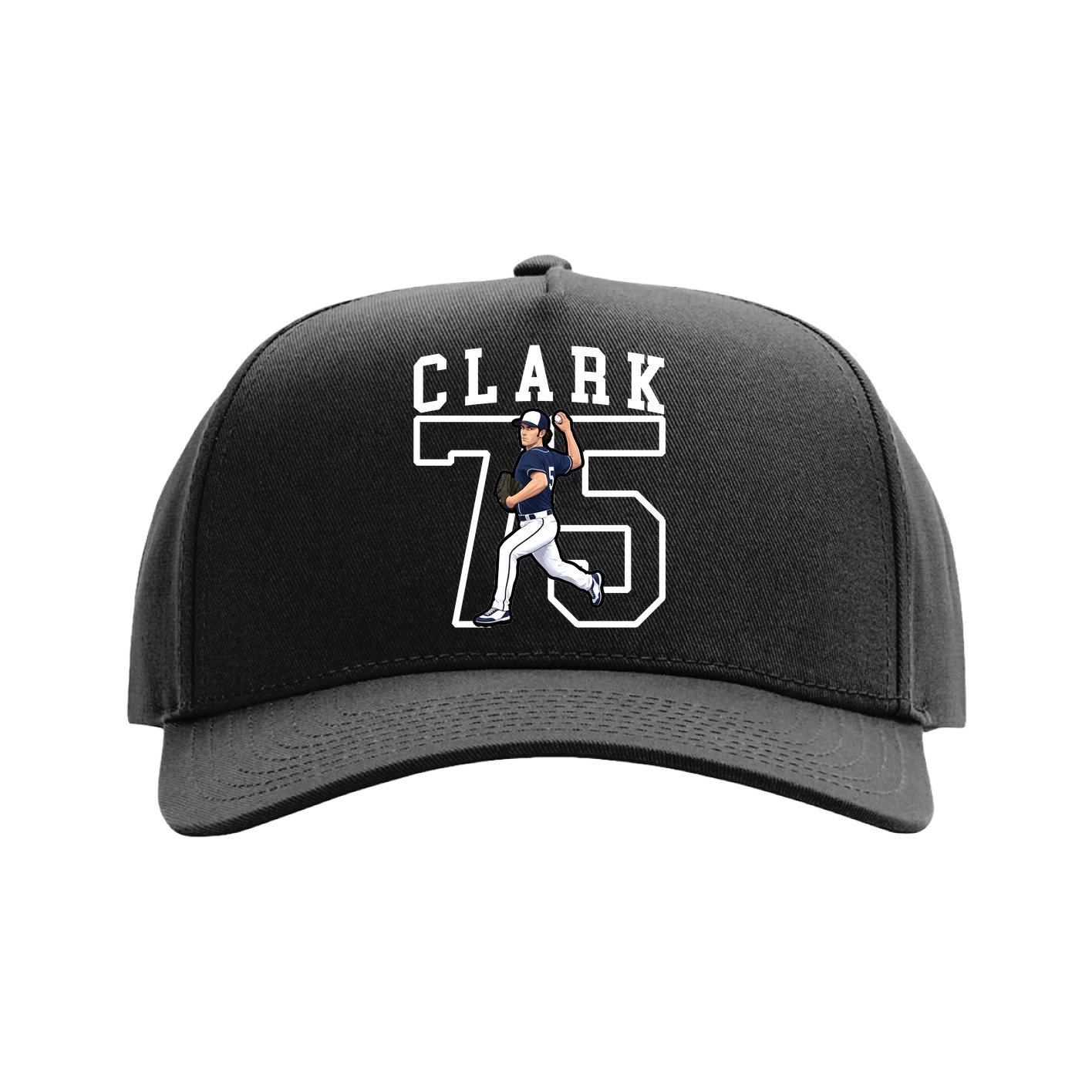 Full Fabric Five-Panel Champ Cap — Shirsey in Black