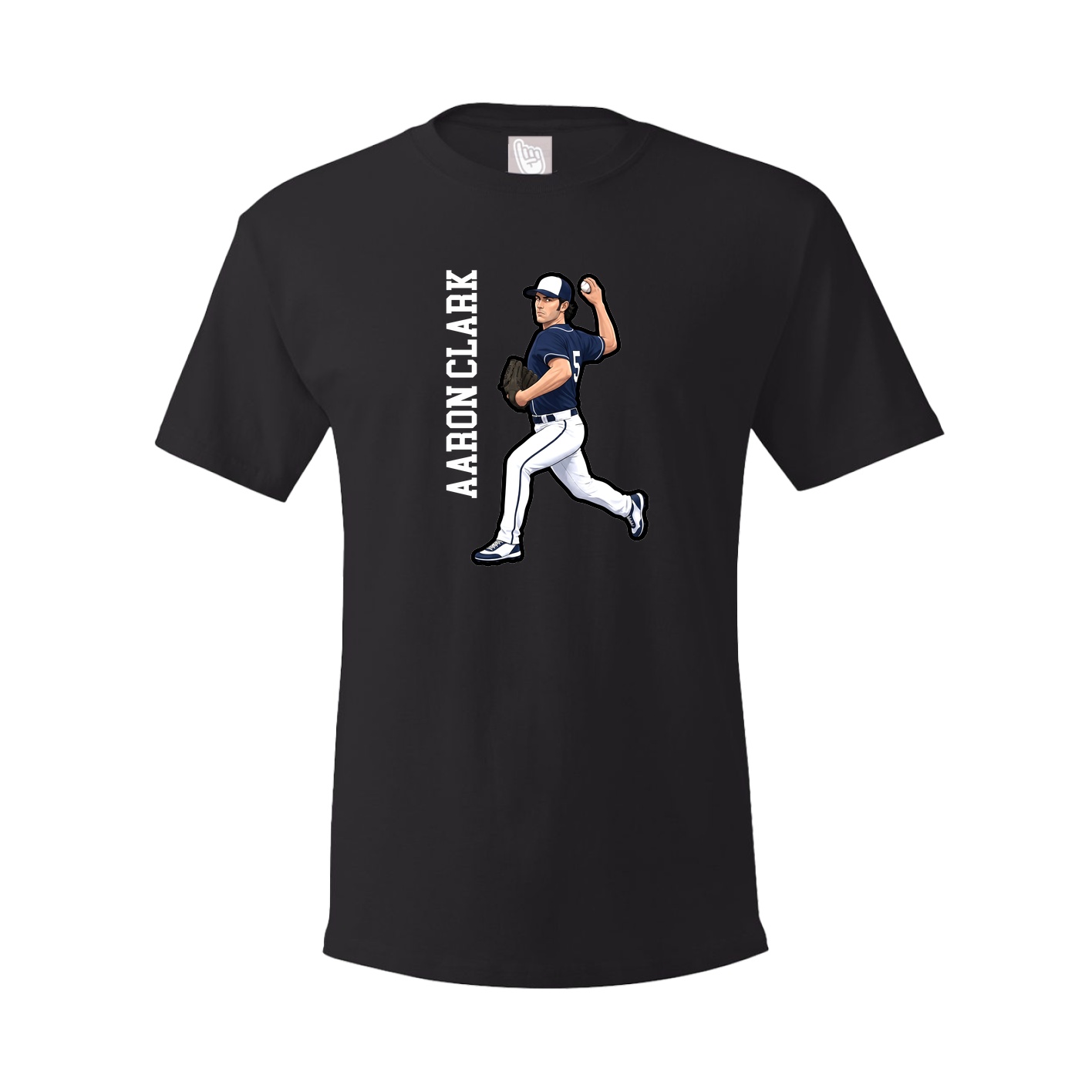 Youth Tee — Name Vertical in Black