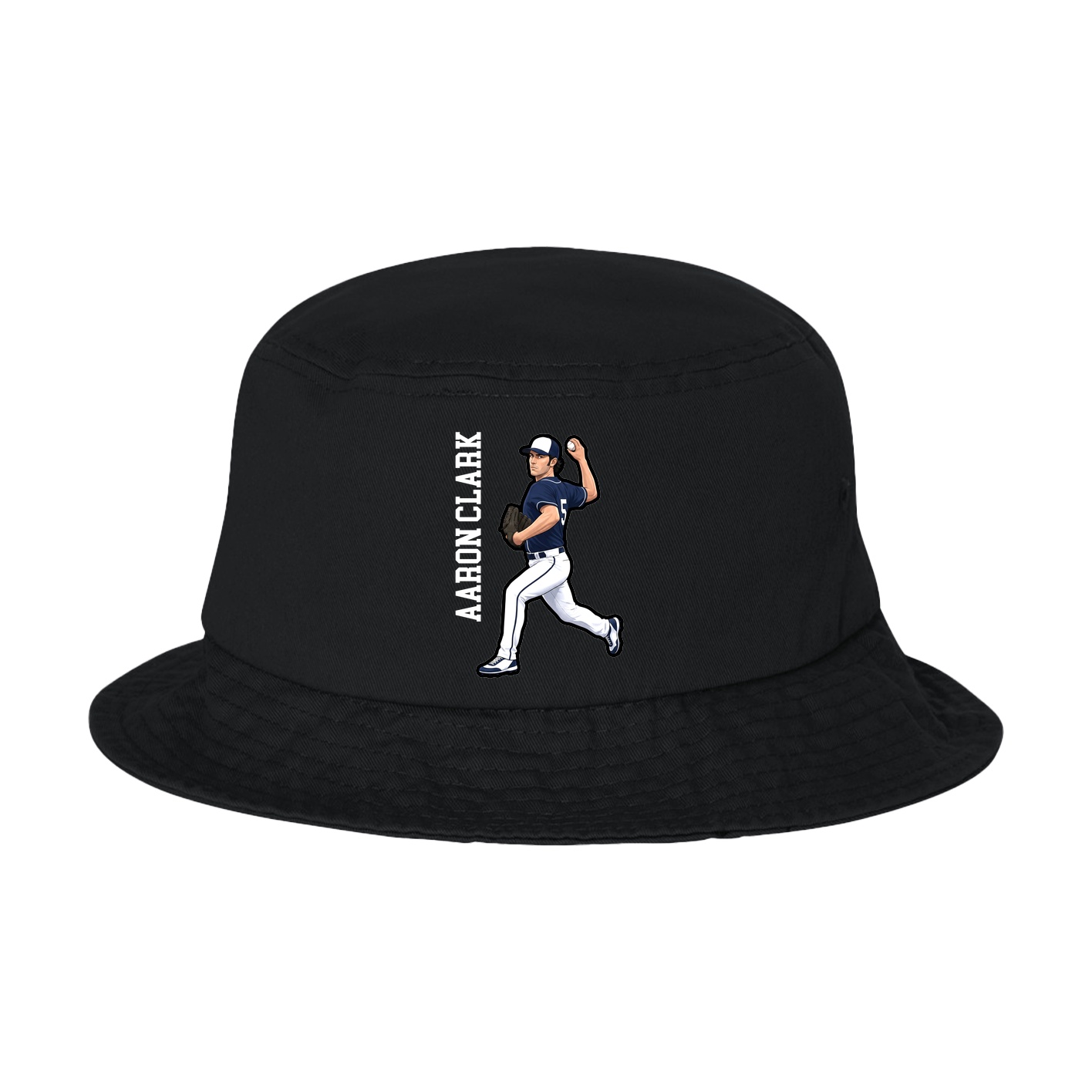 Bucket Cap — Name Vertical in Black
