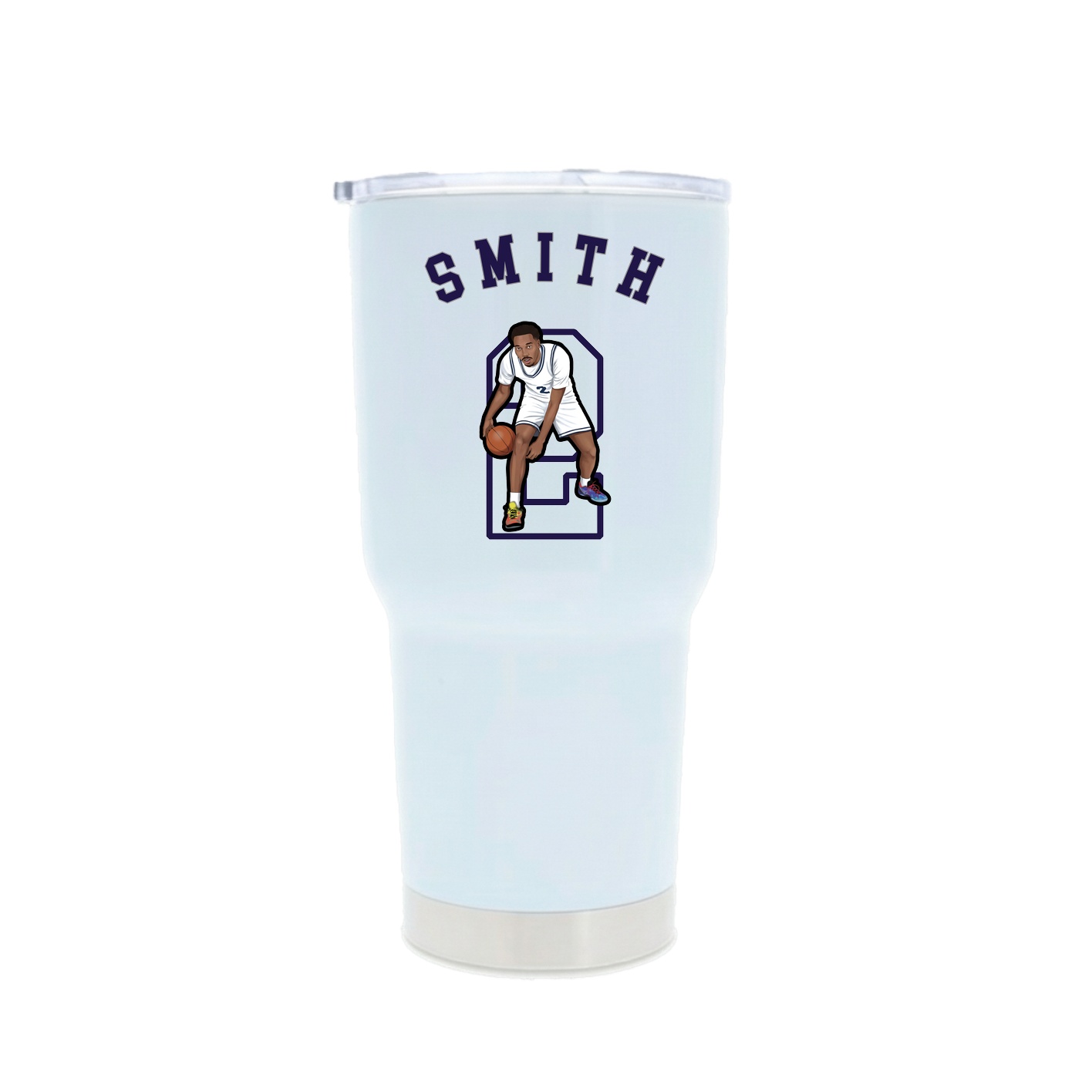30oz Stainless Steel Tumbler — Shirsey Arch in White