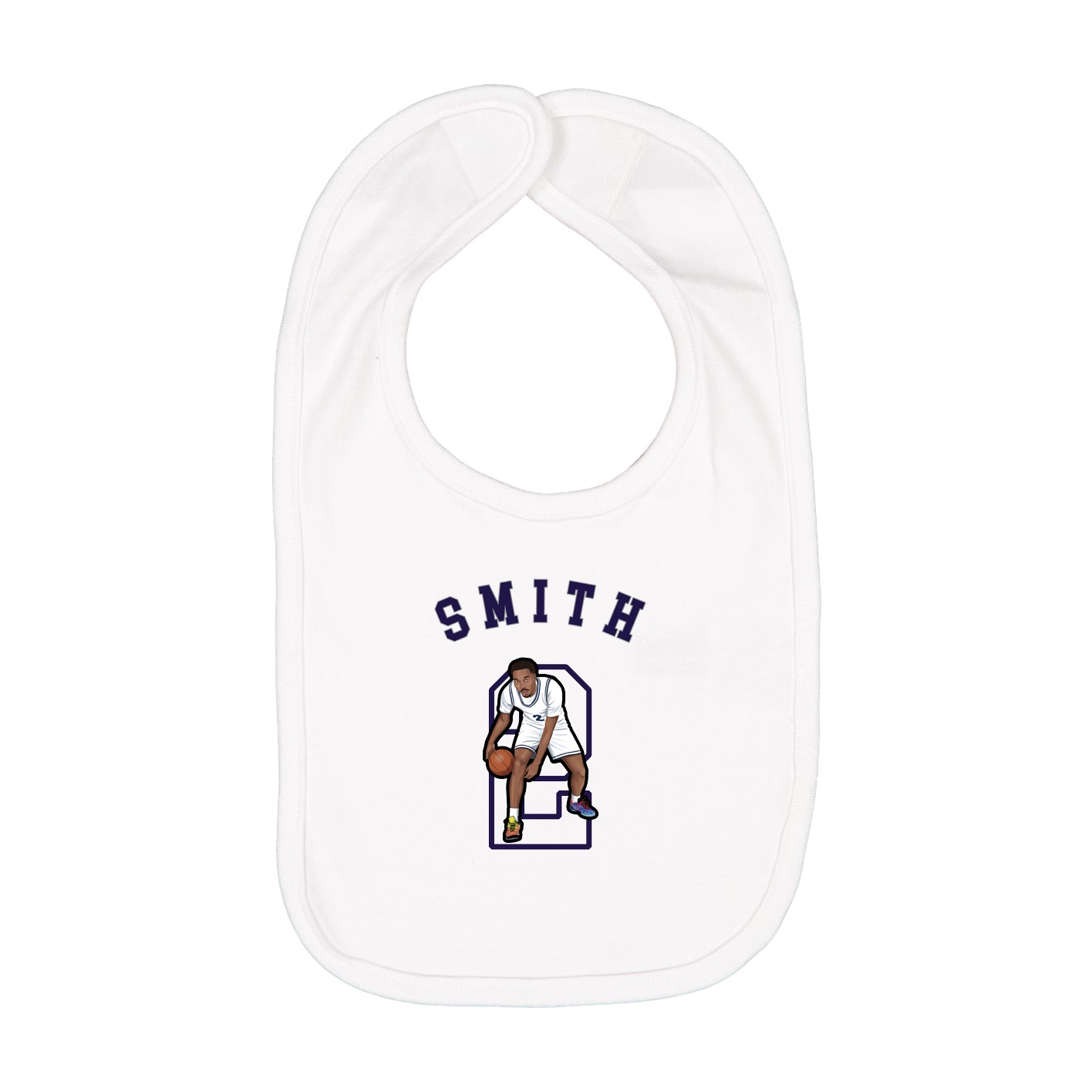 Infant Bib — Shirsey Arch in White